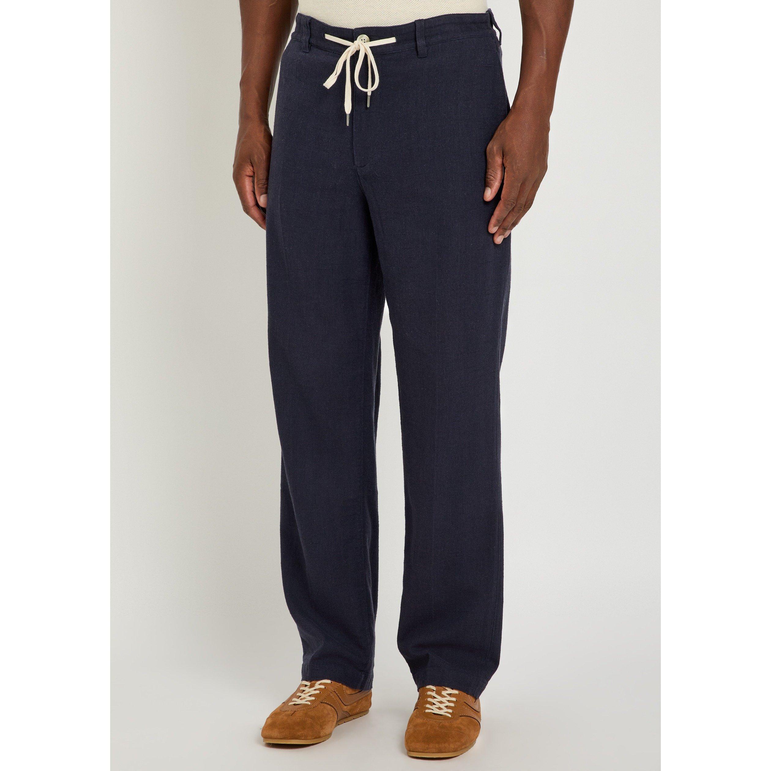 NAVY - Paige - Men's Tiano Linen Straight-Leg Trousers - 2
