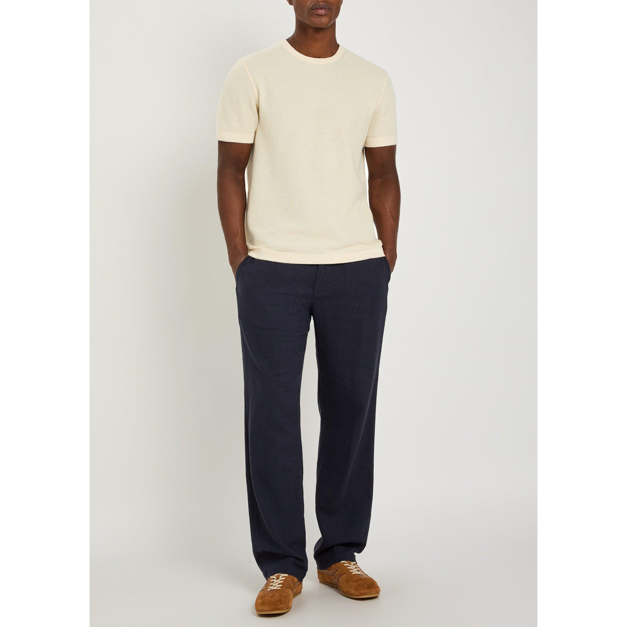 NAVY - Paige - Men's Tiano Linen Straight-Leg Trousers - 5