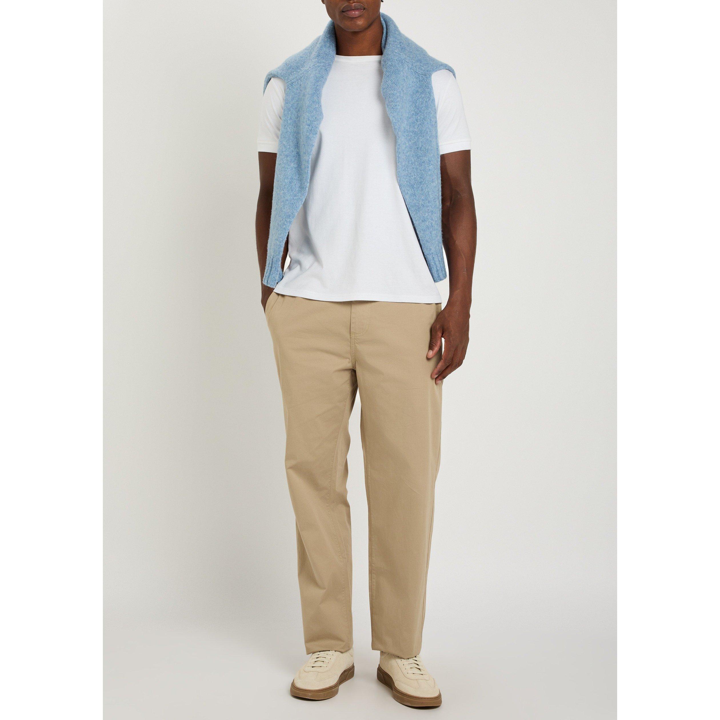 KHAKI - Paige - Men's Eberton Cotton Straight Leg Trousers - 5