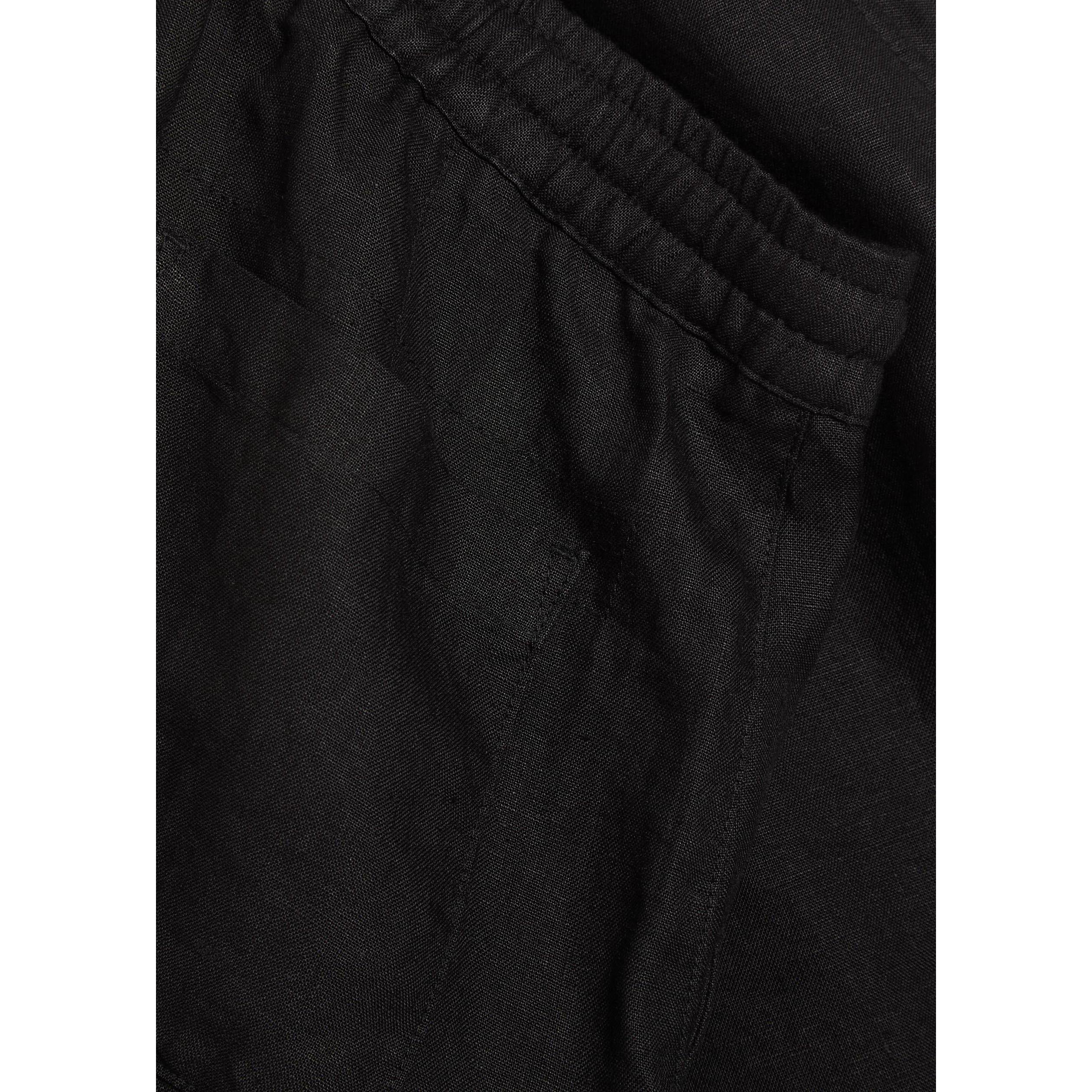 BLACK - Wax London - Men's Glencoe Linen Relaxed-Fit Straight Leg Trousers - 4