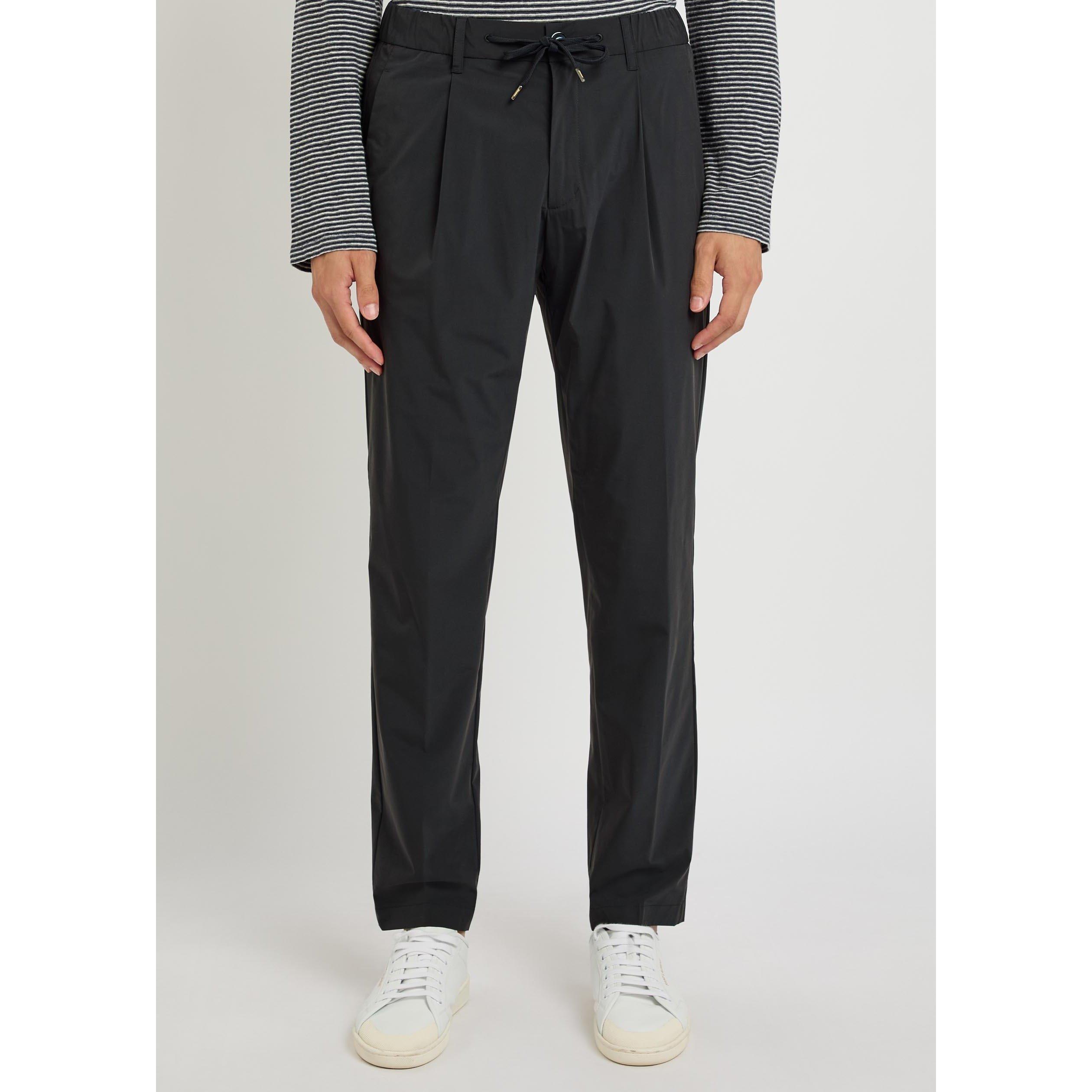 NAVY - Herno - Men's Drawstring Straight Leg Trousers - 2
