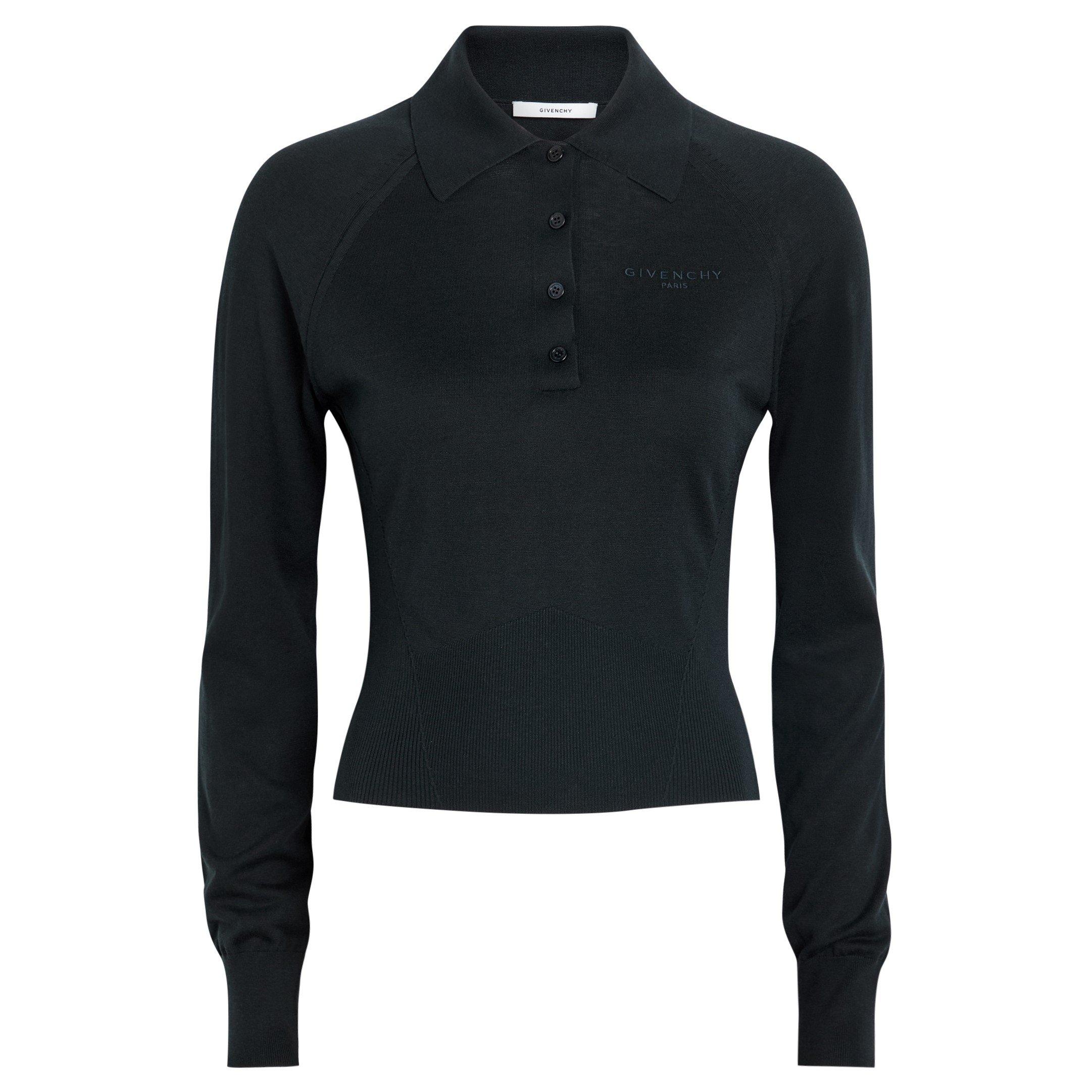 NAVY - GIVENCHY - LONG SLEEVE POLO - 1