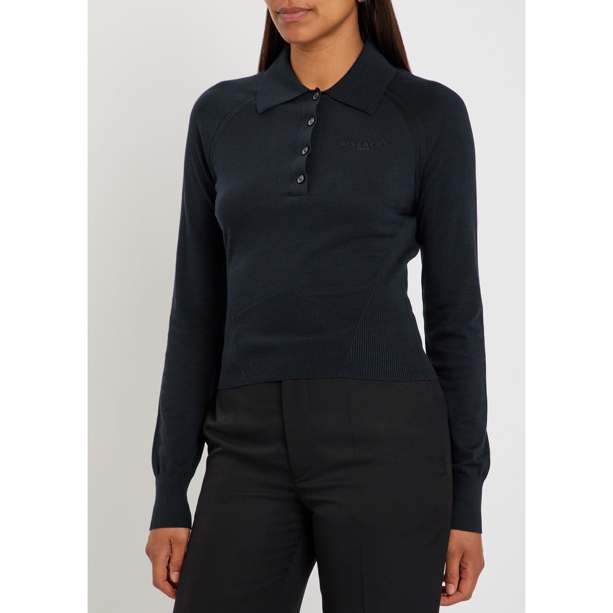 NAVY - GIVENCHY - LONG SLEEVE POLO - 2
