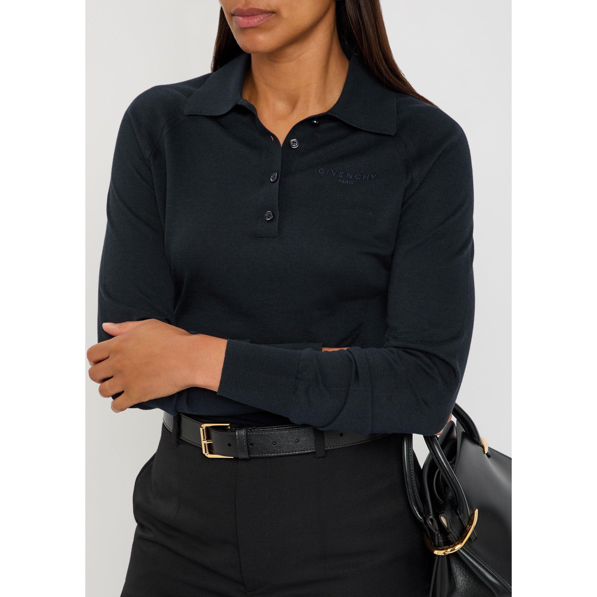 NAVY - GIVENCHY - LONG SLEEVE POLO - 4