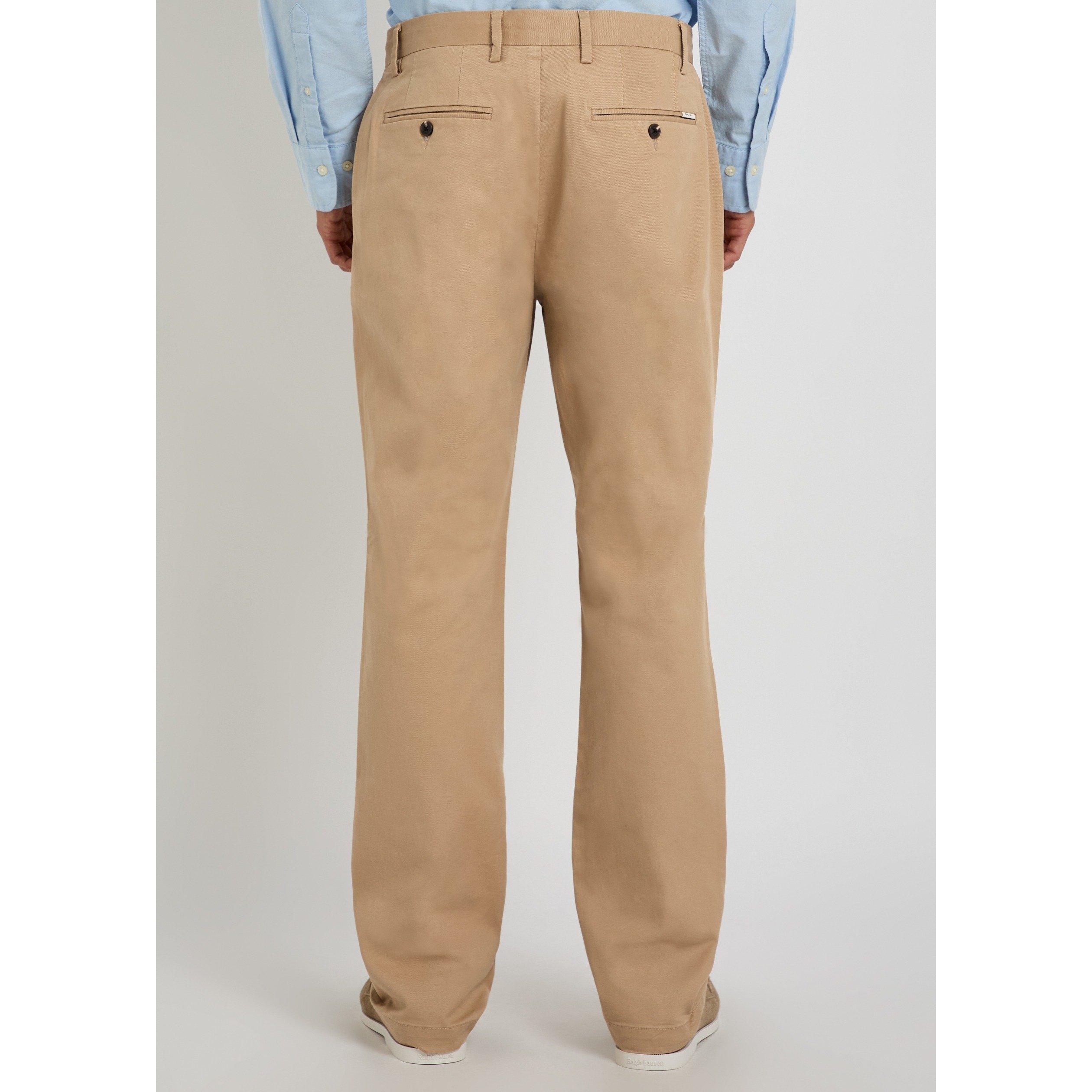 KHAKI - Gant - Men's Cotton Straight Leg Slim-Fit Chinos - 3