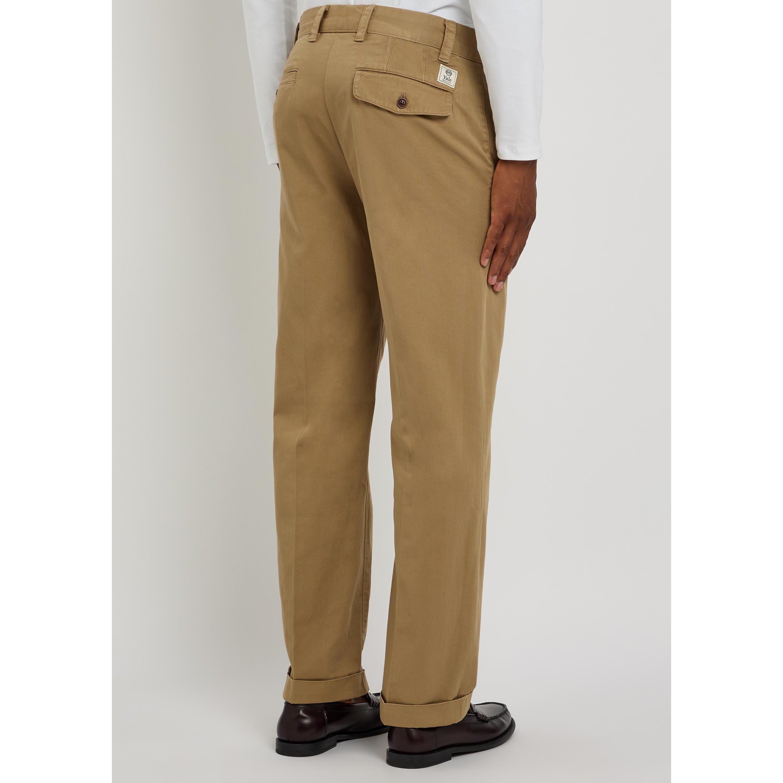 BEIGE - Gant - Men's Yale Cotton Straight Leg Mid-Rise Chinos - 3