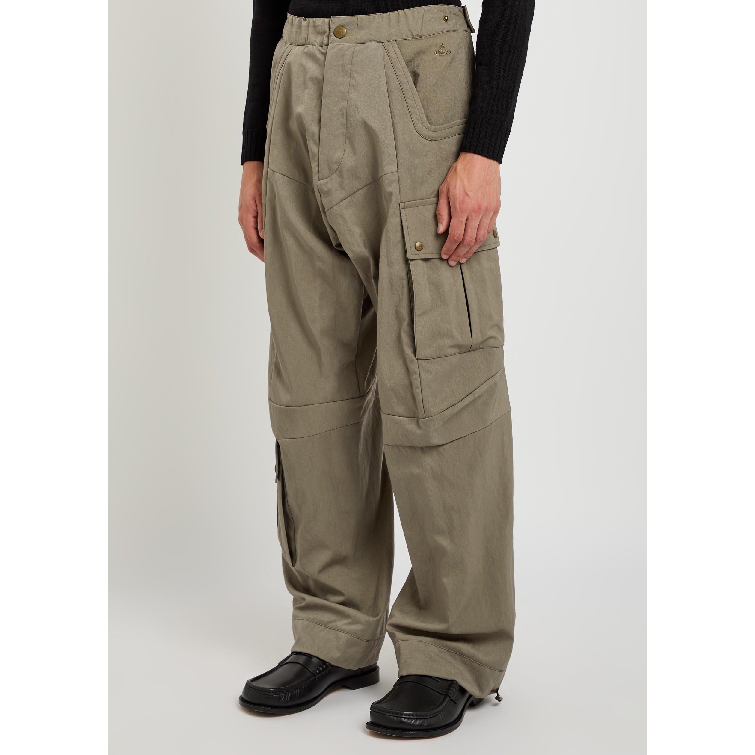 TAUPE - Vivienne Westwood - Men's Cabarnet Cargo Trousers - 2
