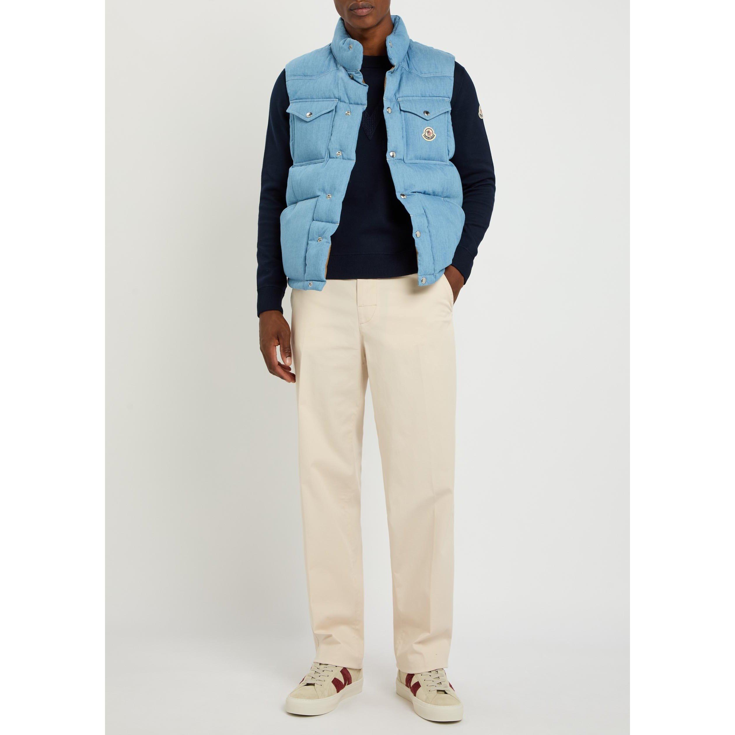 CREAM - Moncler - Men's Cotton Straight Leg Trousers - 5
