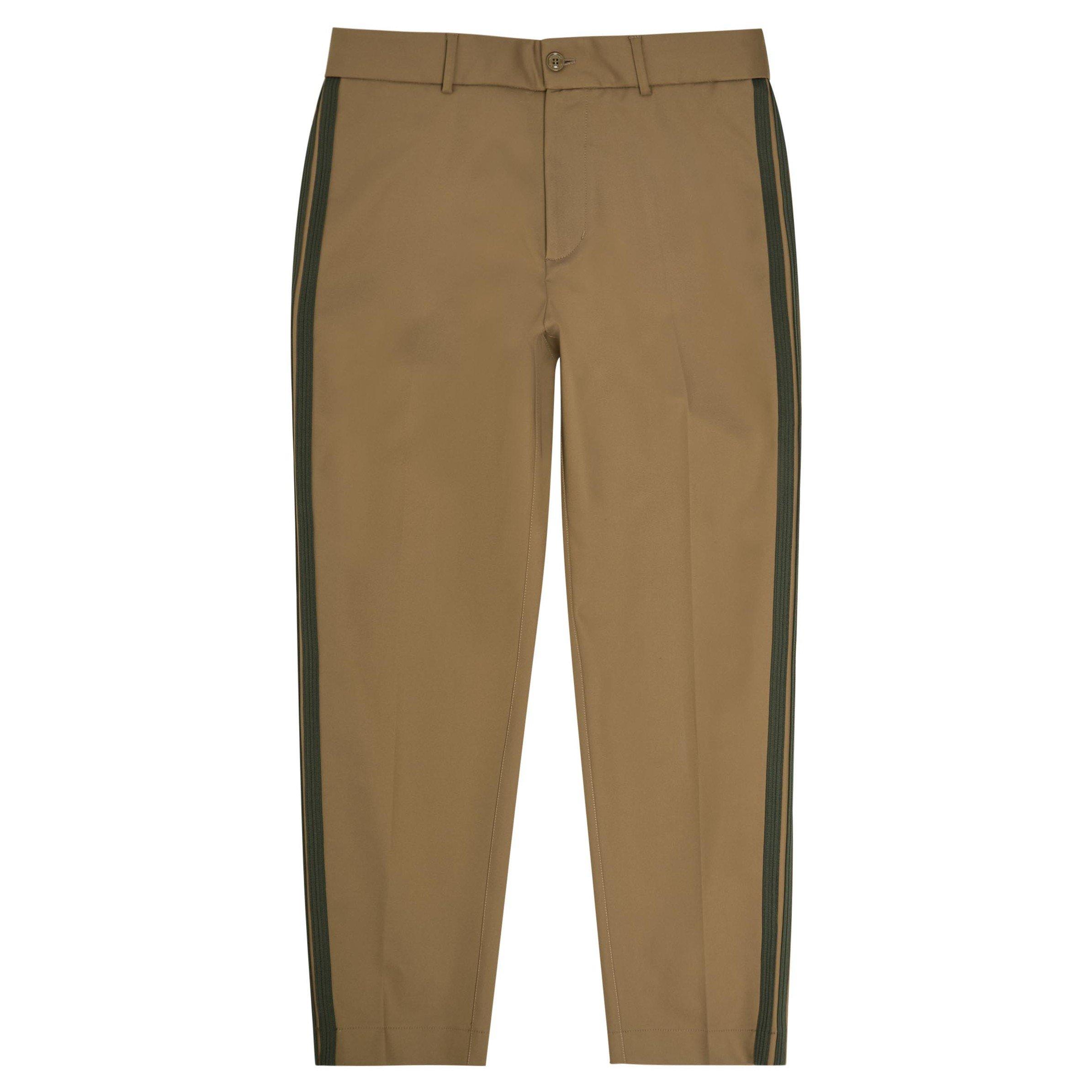 BEIGE - Moncler - Men's Striped Cotton Relaxed-Fit Chinos - 1