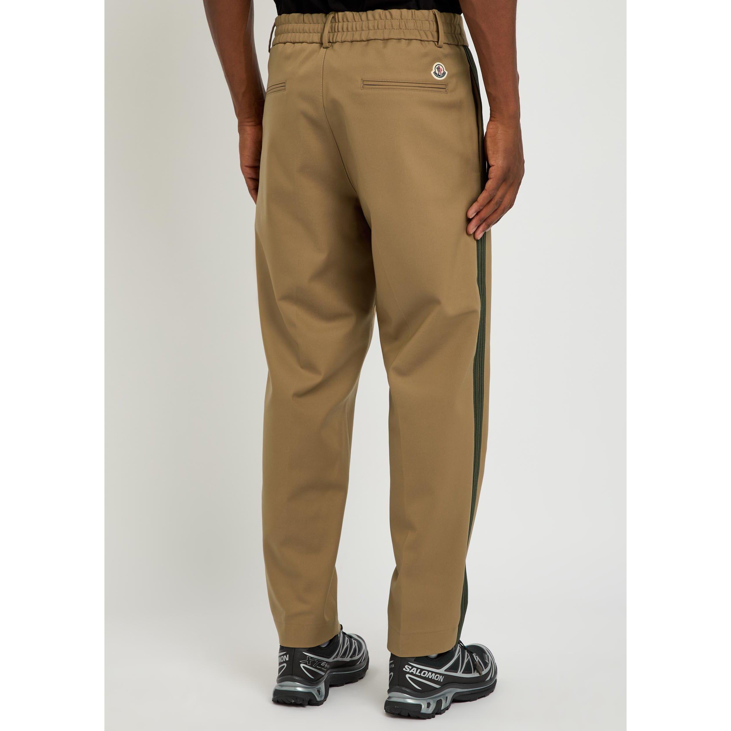 BEIGE - Moncler - Men's Striped Cotton Relaxed-Fit Chinos - 3