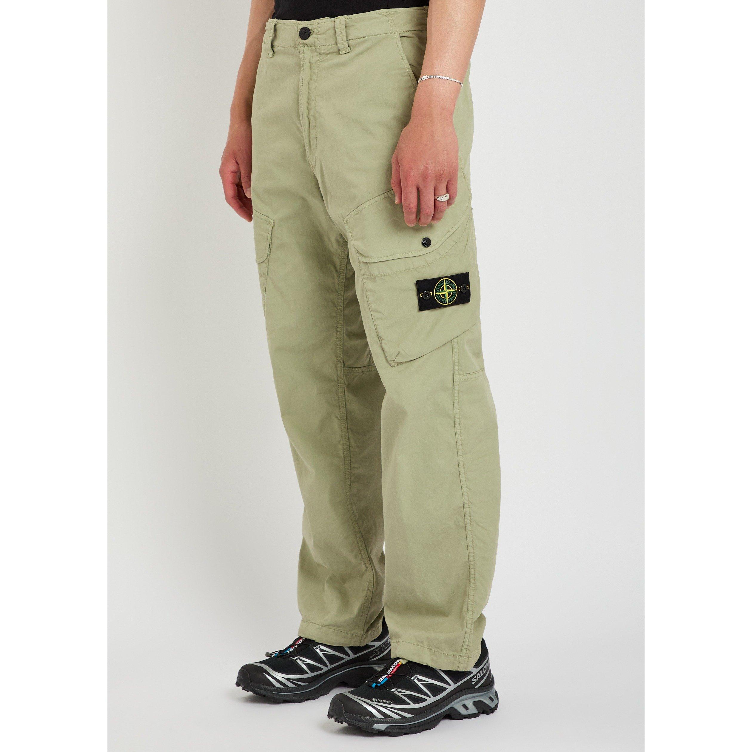 GREEN LIGHT - Stone Island - Men's Cotton Straight-Leg Cargo Trousers - 2