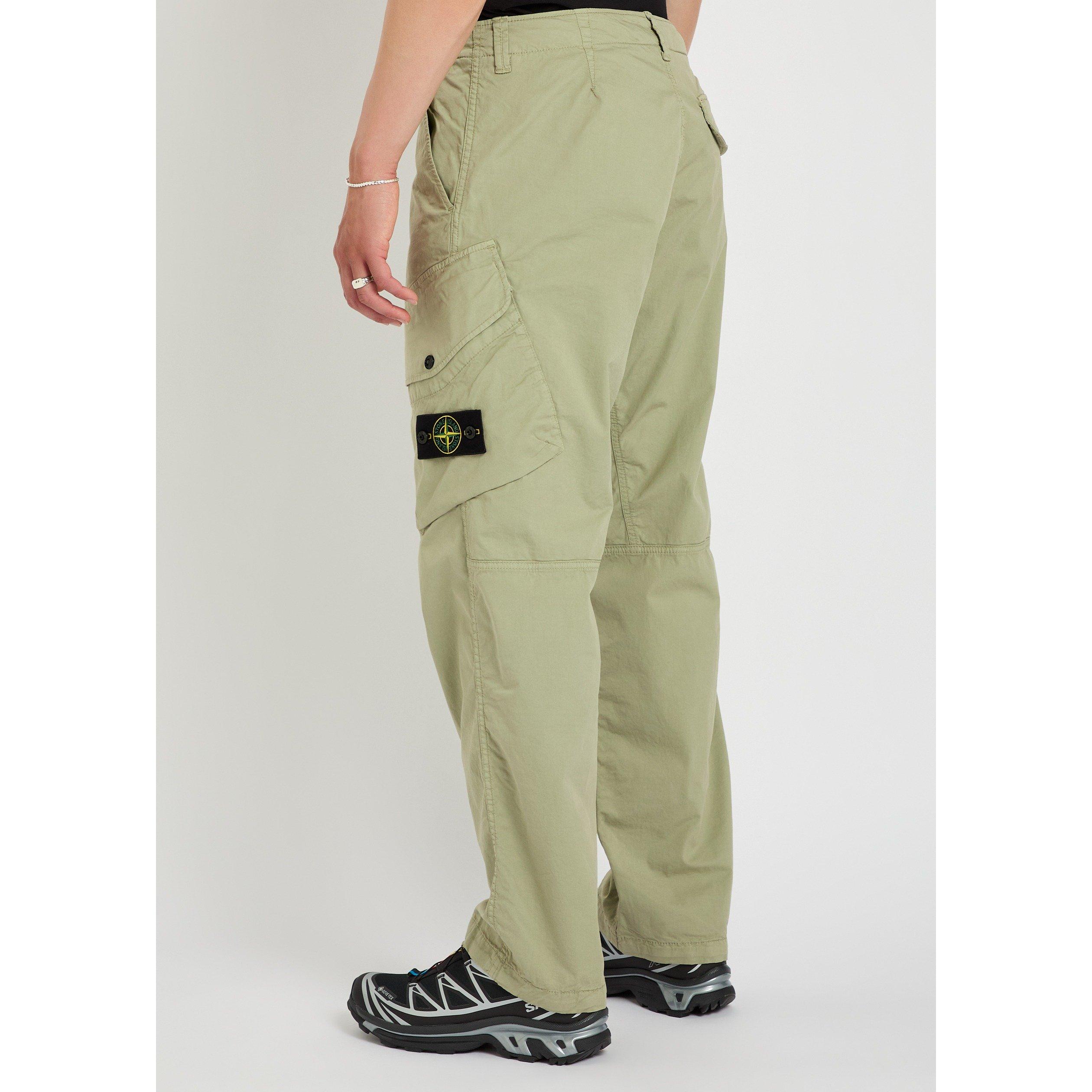 GREEN LIGHT - Stone Island - Men's Cotton Straight-Leg Cargo Trousers - 3