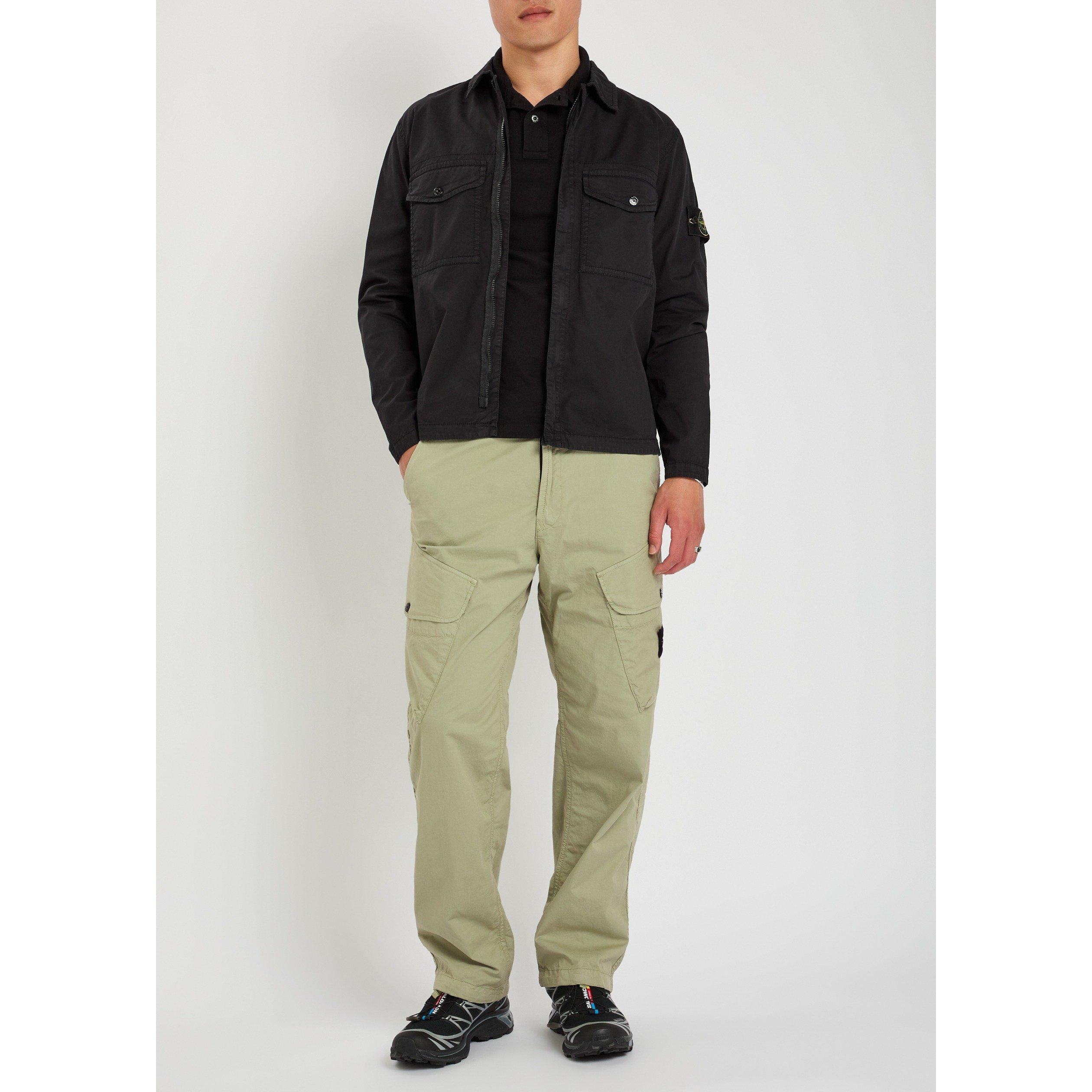 GREEN LIGHT - Stone Island - Men's Cotton Straight-Leg Cargo Trousers - 5