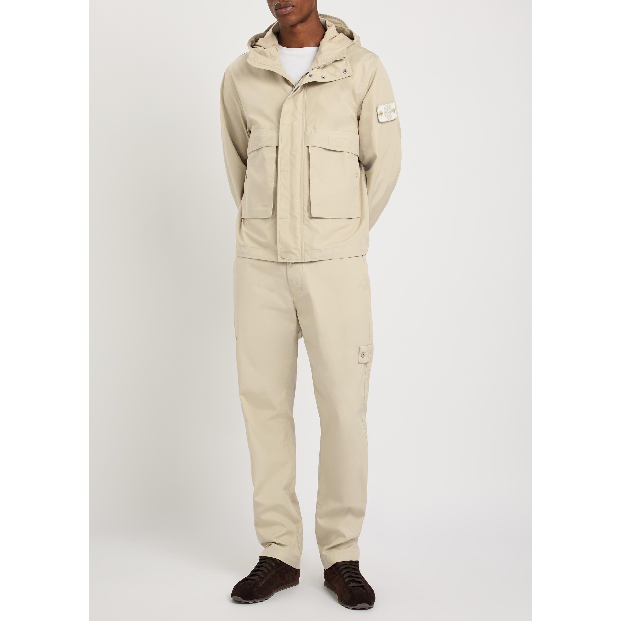 BEIGE - Stone Island - Men's Ghost Cotton Straight-Leg Trousers - 5
