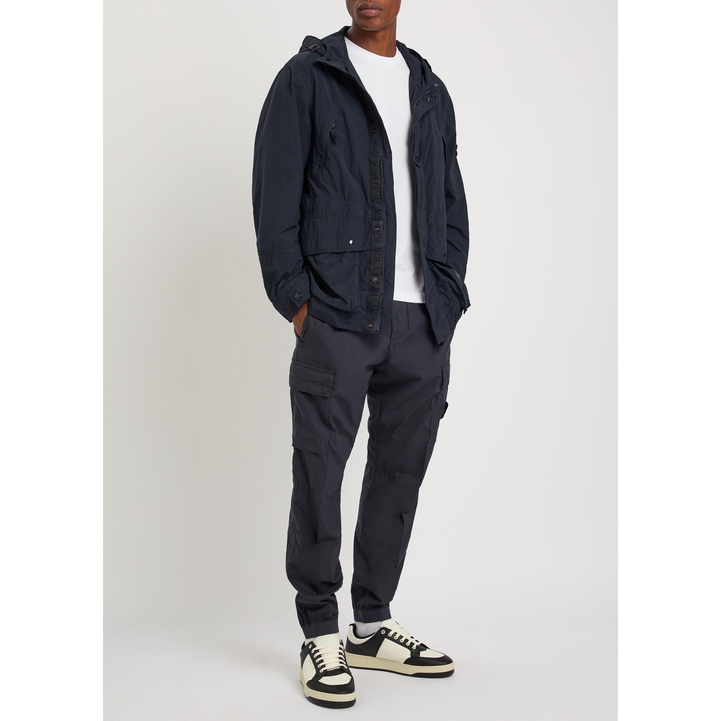 NAVY - Stone Island - Men's Classic Core Cotton Tapered-Fit Cargo Trousers - 5