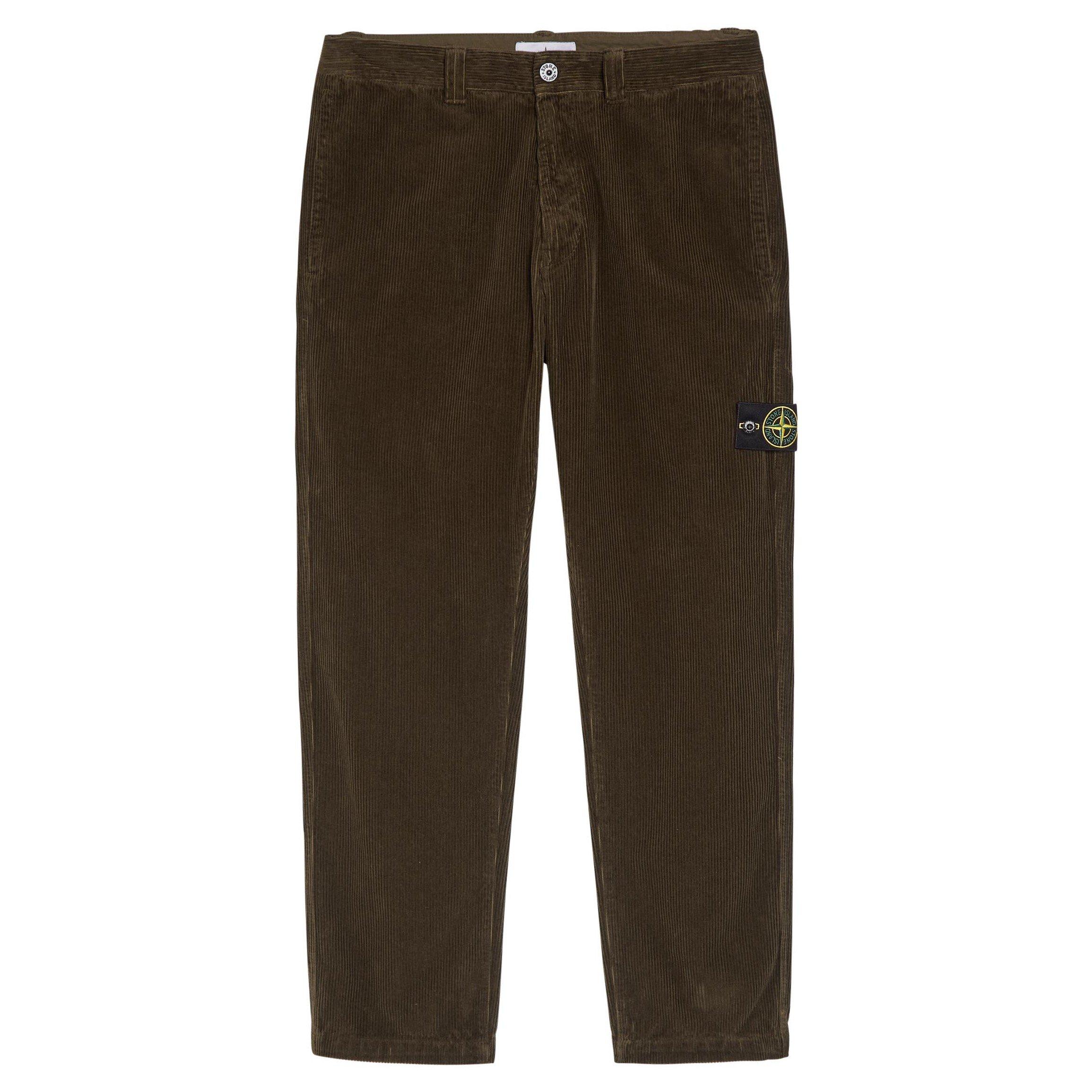 GREY ANTHRACITE - Stone Island - SI CORD TROUSERS