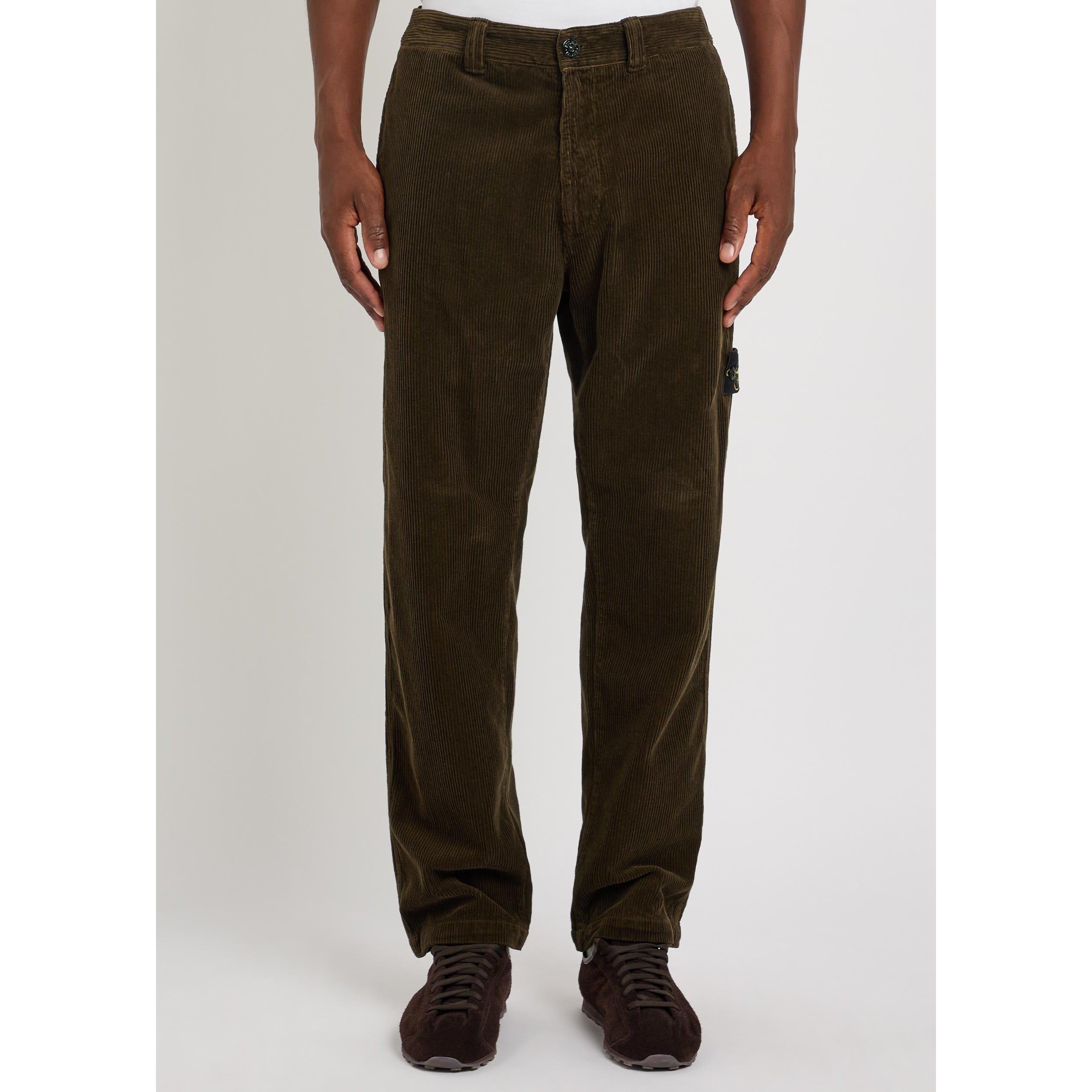 GREY ANTHRACITE - Stone Island - Men's Cotton Straight-Leg Corduroy Trousers - 2