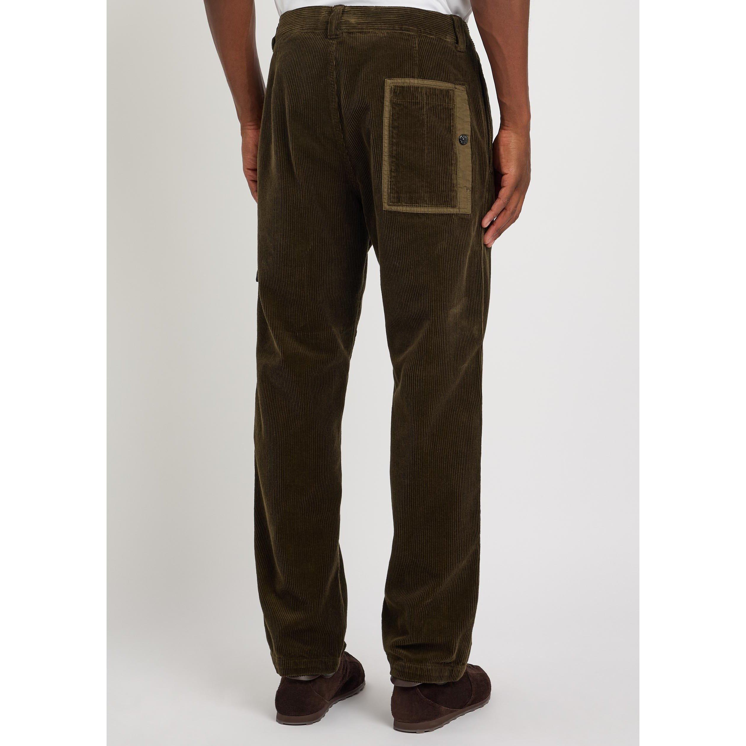 GREY ANTHRACITE - Stone Island - Men's Cotton Straight-Leg Corduroy Trousers - 3