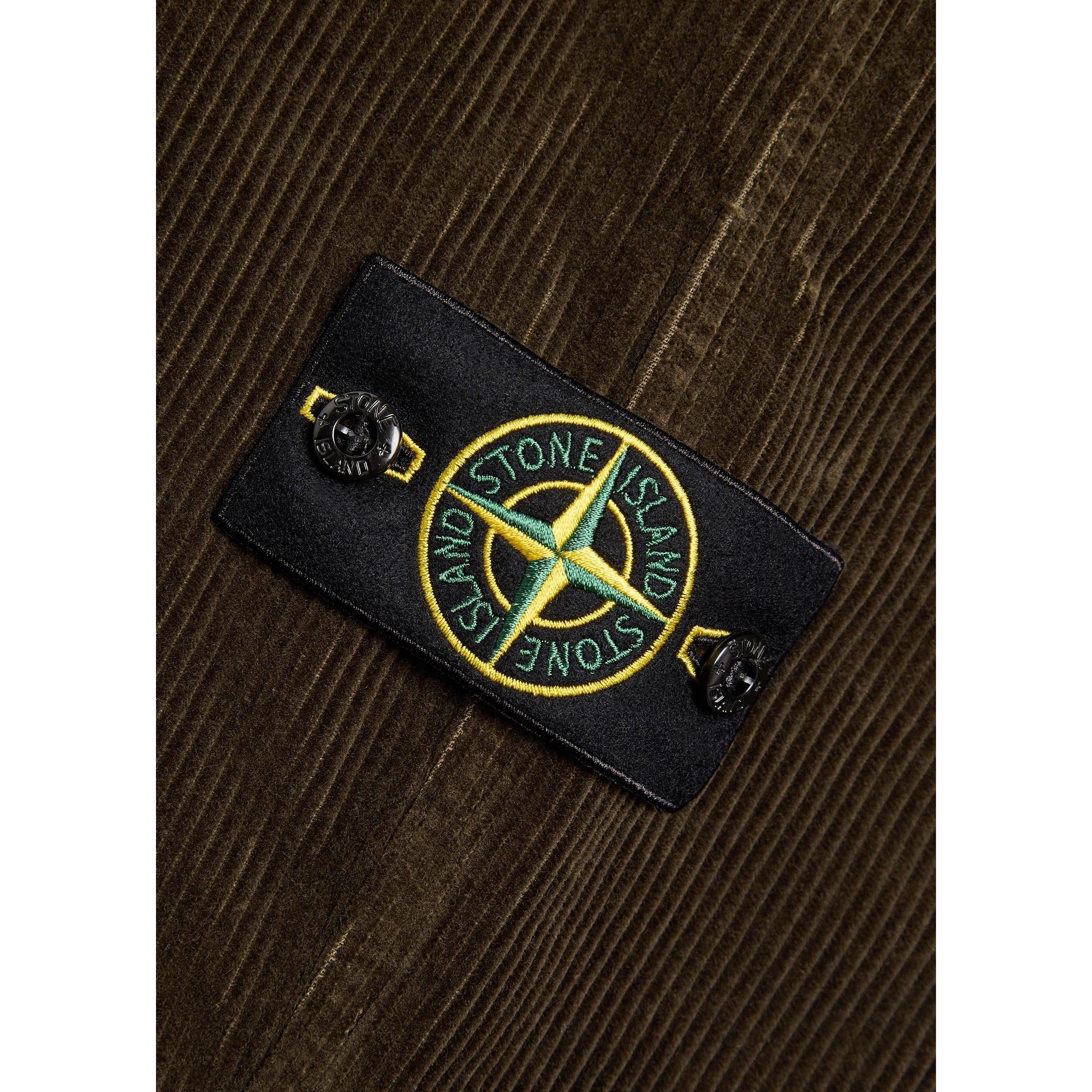 GREY ANTHRACITE - Stone Island - Men's Cotton Straight-Leg Corduroy Trousers - 4