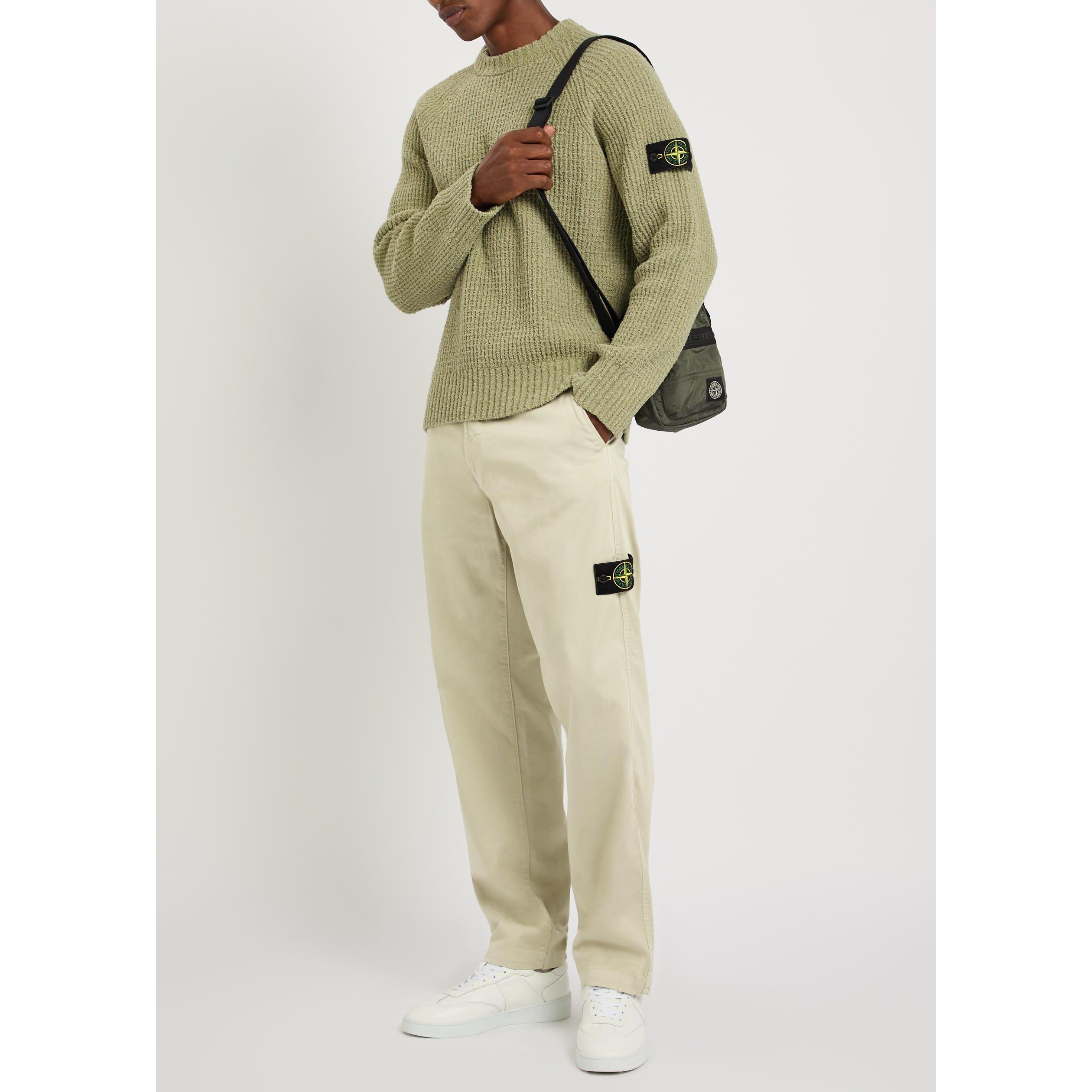 SAND - Stone Island - Men's Cotton Straight-Fit Chinos - 5