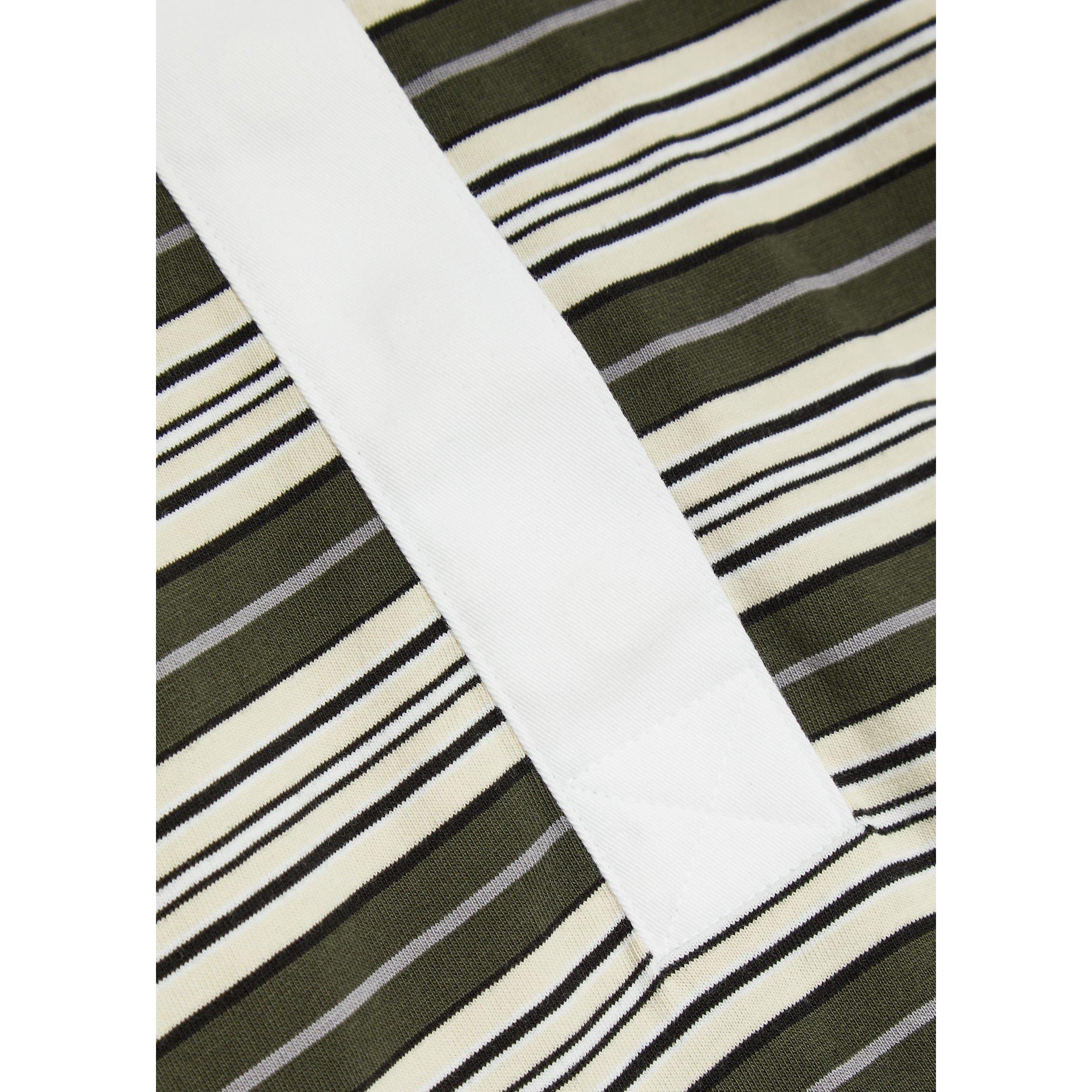GREEN AND OTHER - Rag and Bone - Women's Kelly Stripe Cotton Oversized-Fit Long-Sleeve Polo - 4