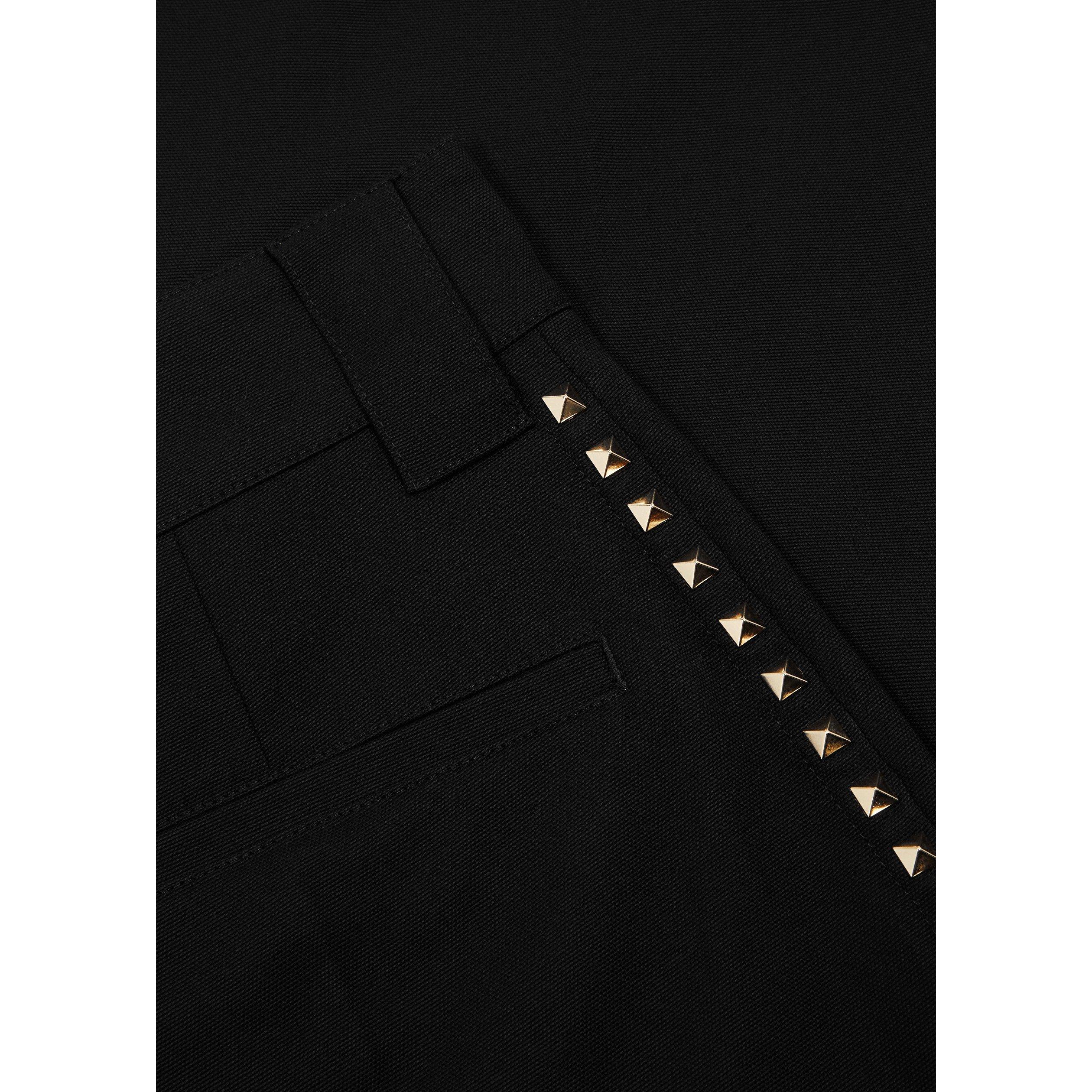 BLACK - Valentino - Men's Rockstar Cotton Straight-Leg Trousers - 4