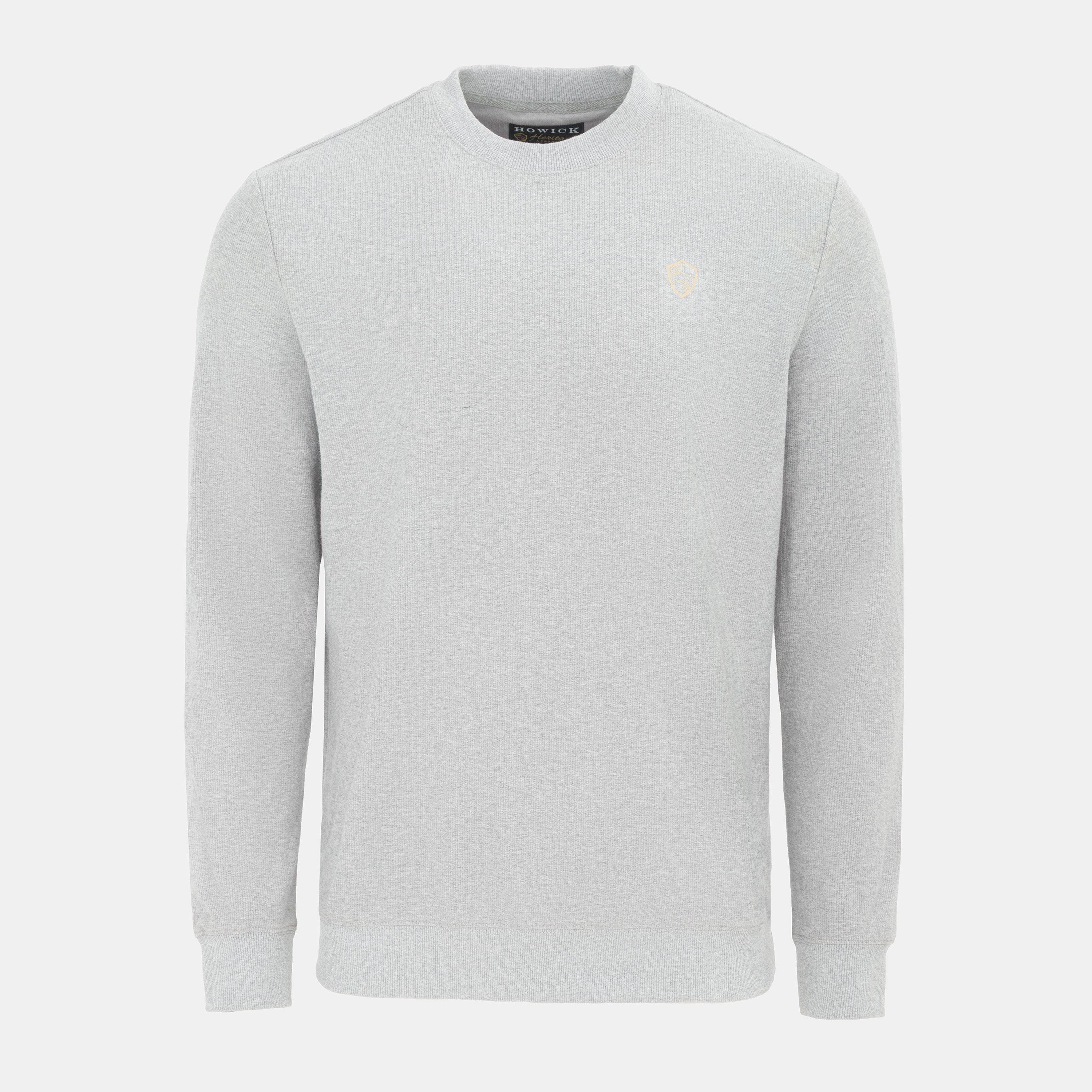 Light Grey - Howick - Crew Neck Jumper Mens - 1
