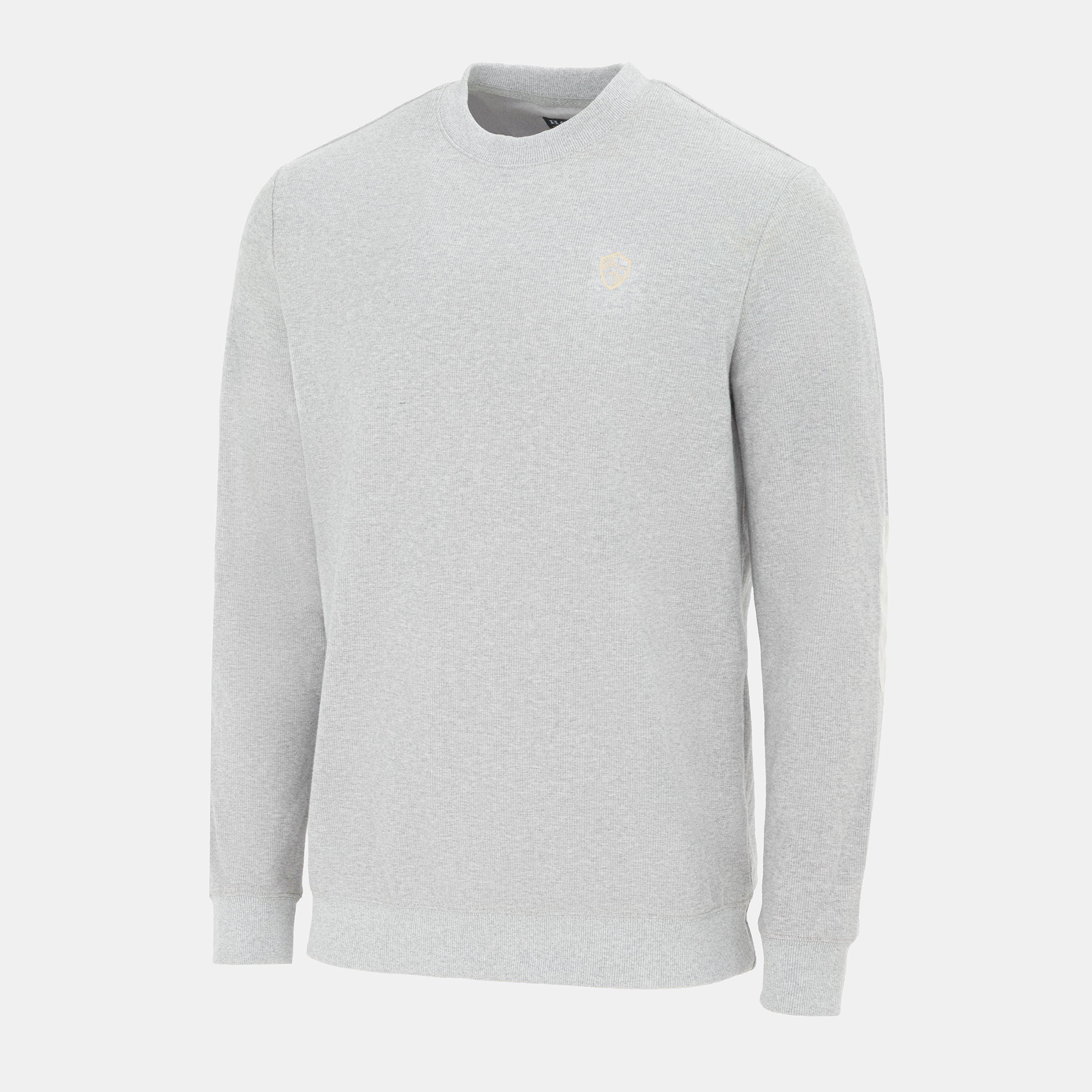 Light Grey - Howick - Crew Neck  Jumper Mens - 3