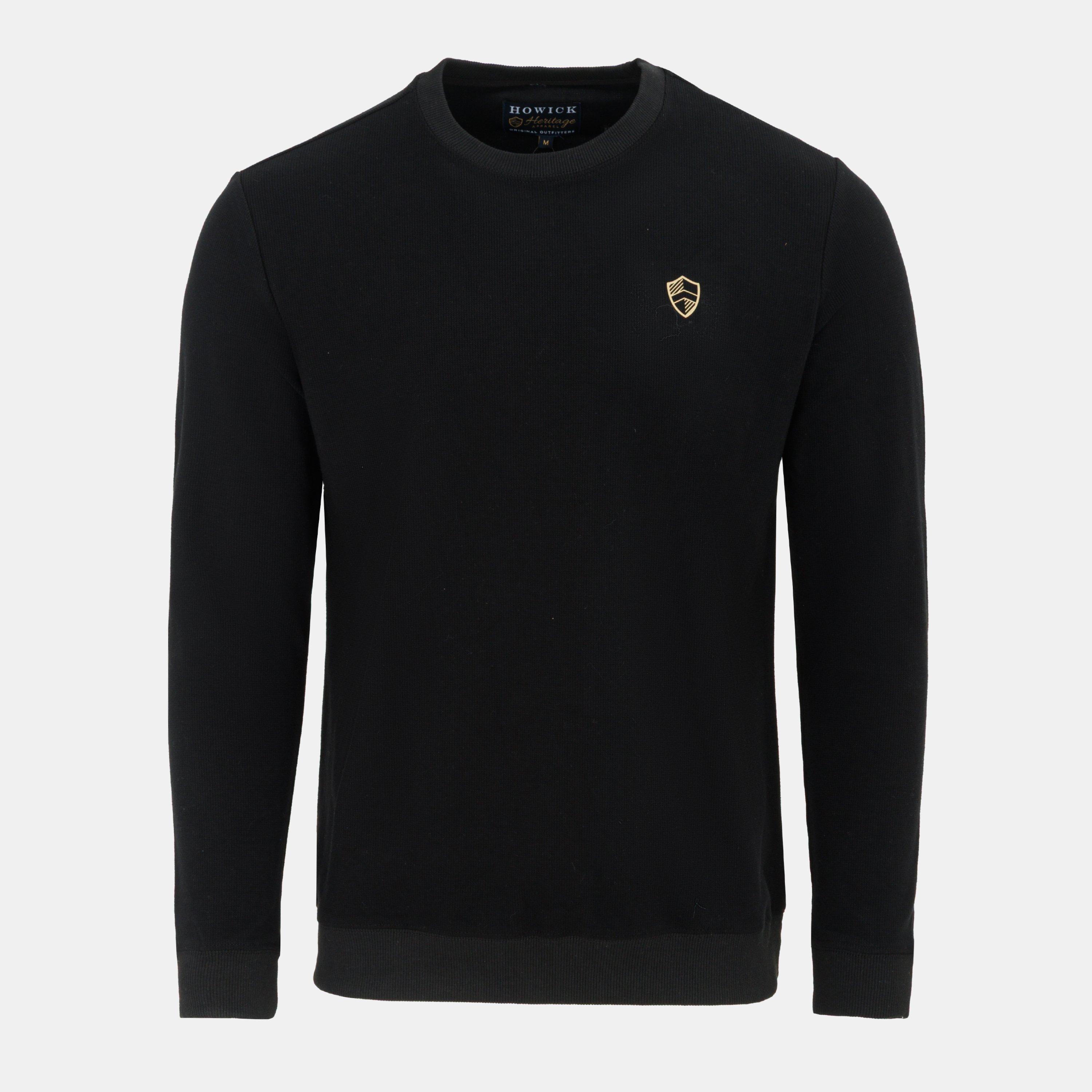 Howick Men's Crew Neck Jumper - Black - 2XL