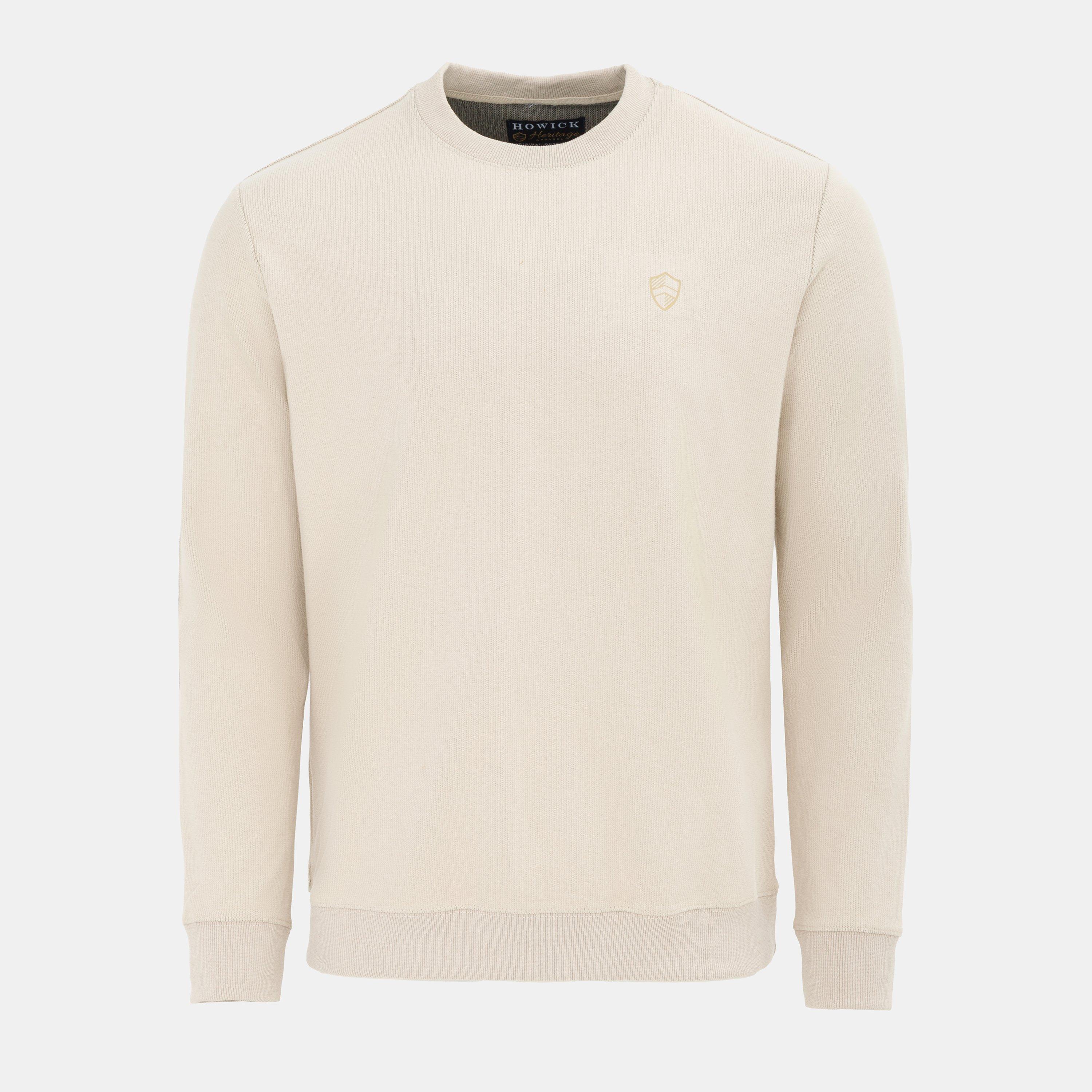 Howick Men's Crew Neck Jumper - Beige - XL