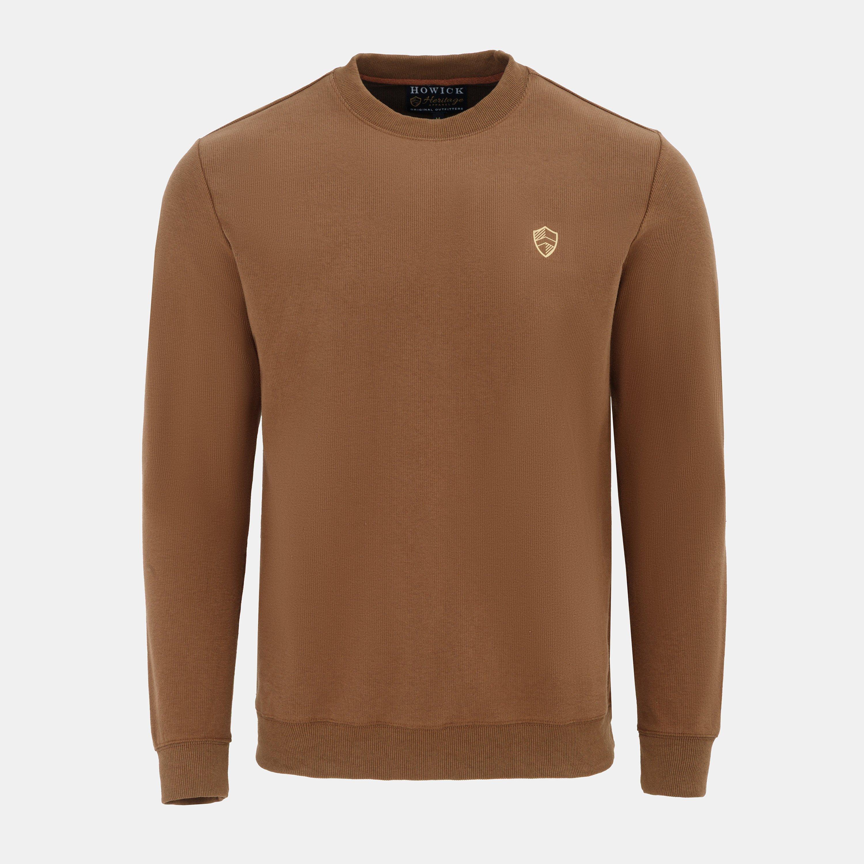 Howick Men's Crew Neck Jumper - Brown - S