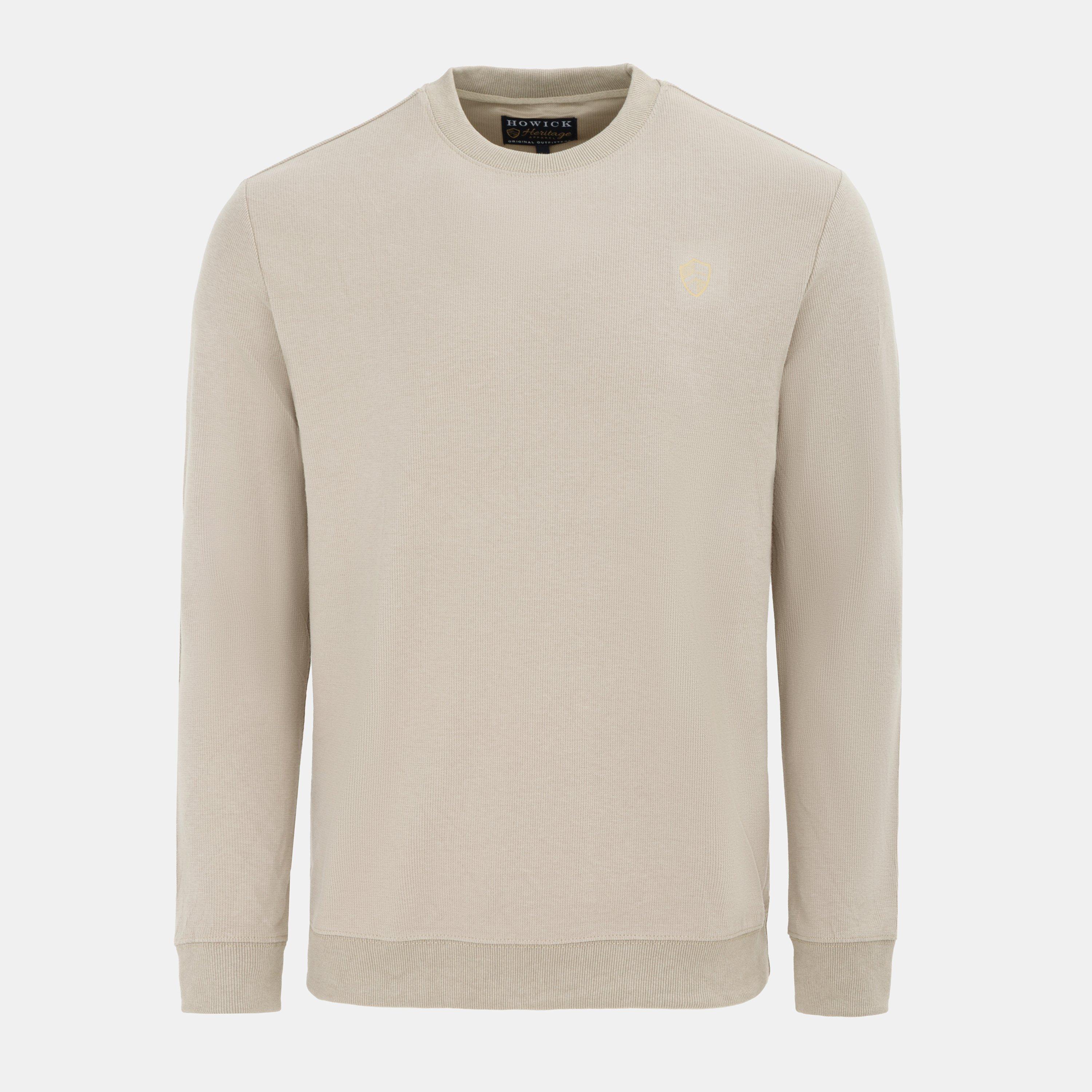 Howick Men's Crew Neck Jumper - Khaki - S