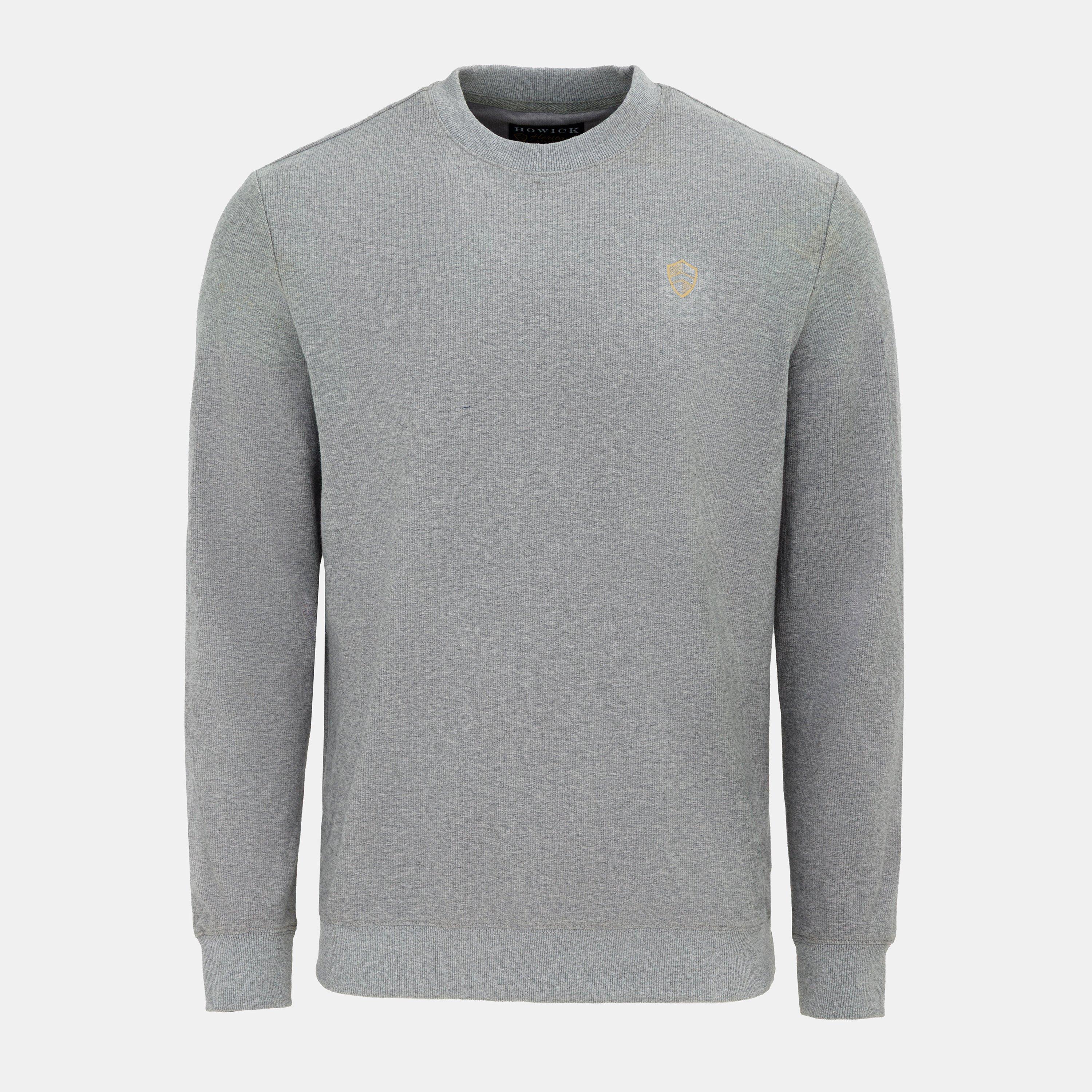 Howick Men's Crew Neck Jumper - Dk. Grey Marl - XL