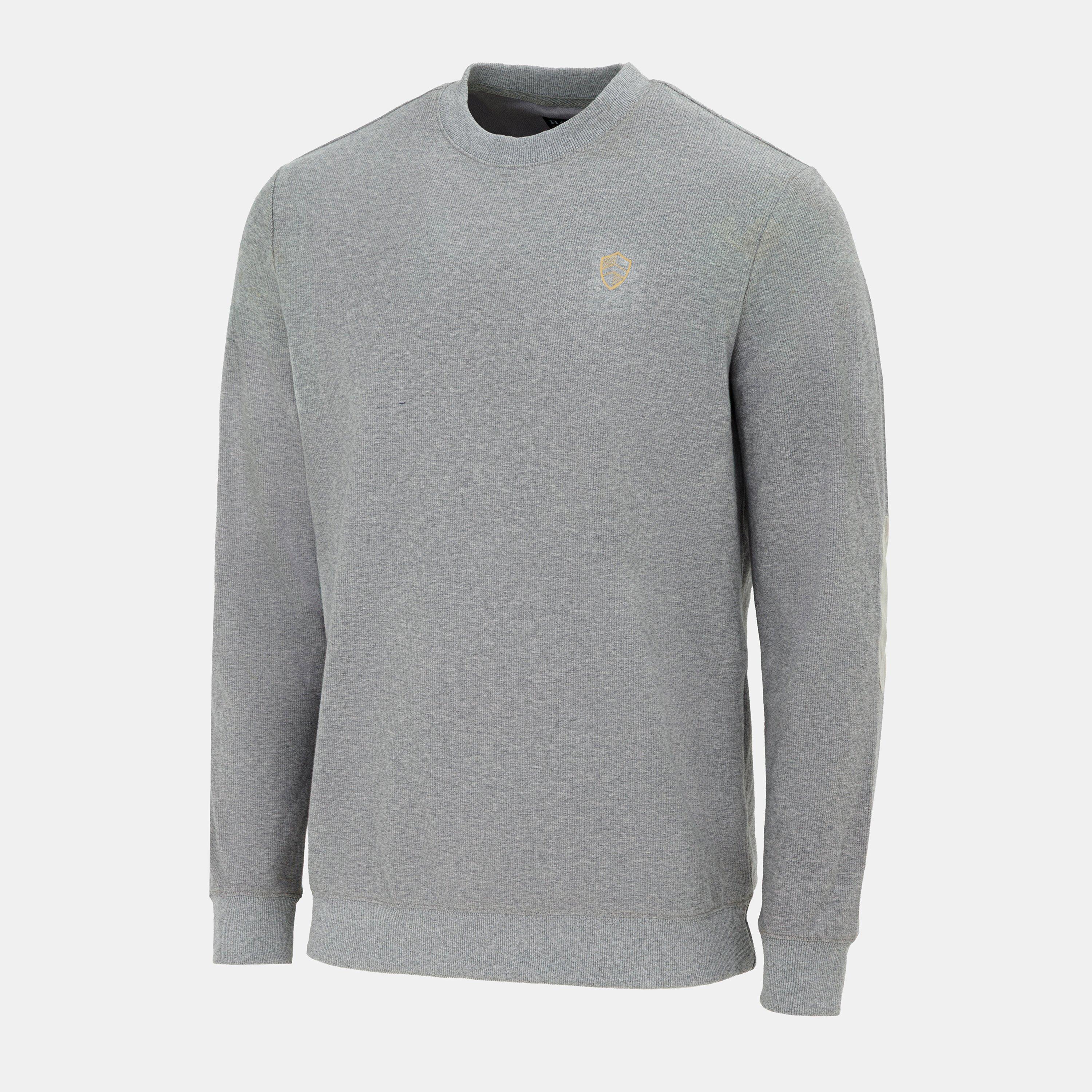Dk. Grey Marl - Howick - Crew Neck  Jumper Mens - 3