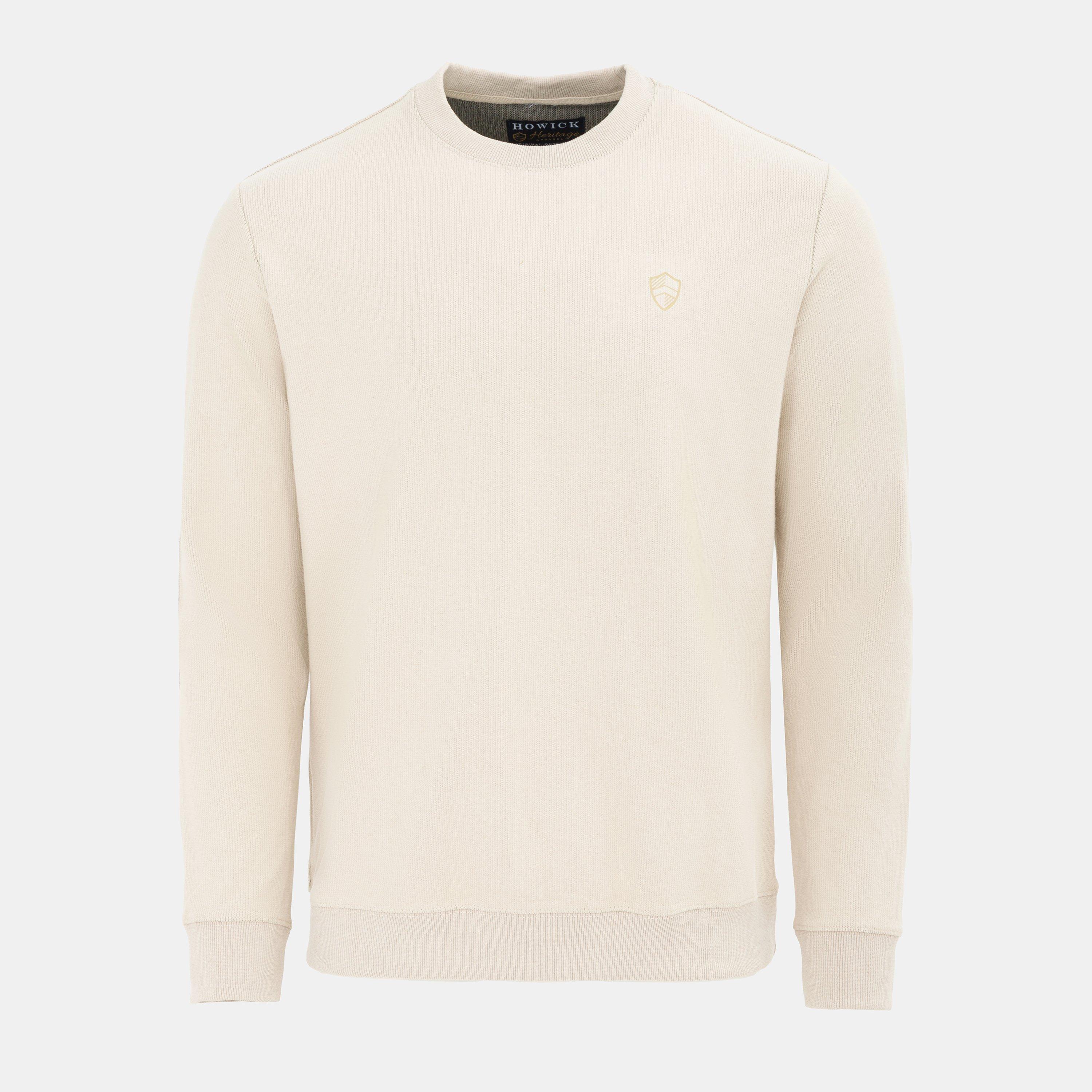 Howick Men's Crew Neck Jumper - Light Beige - XL