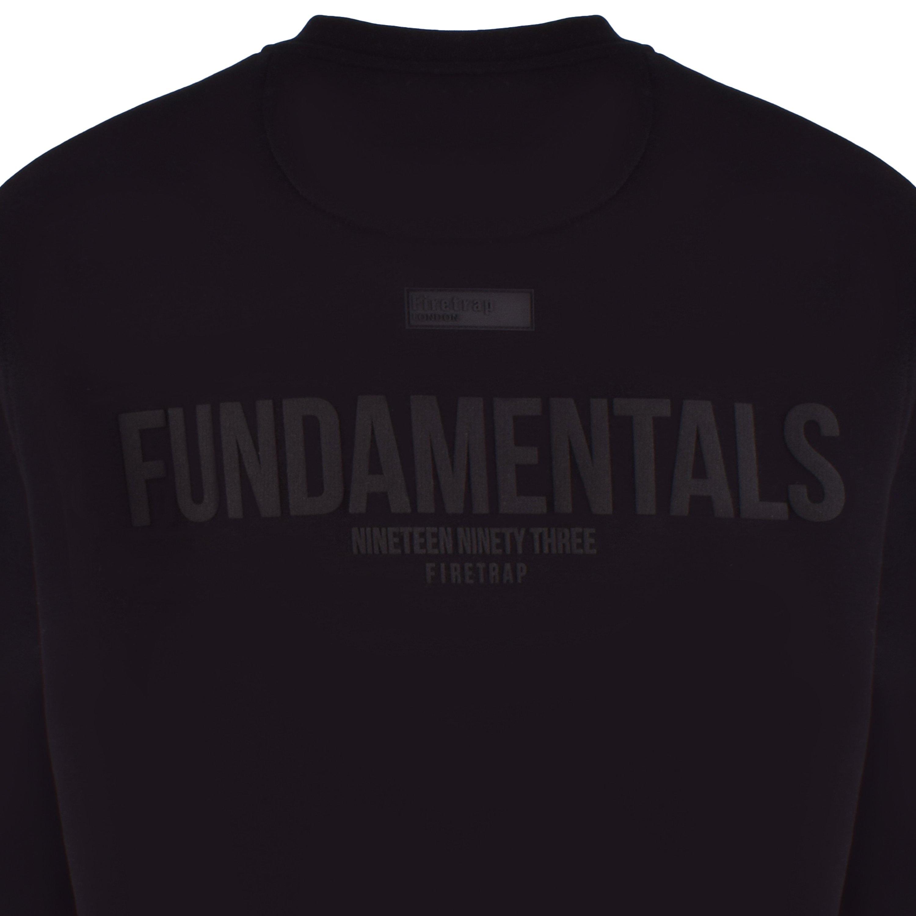 Crna - Firetrap - Puff Crew Sweatshirt - 3