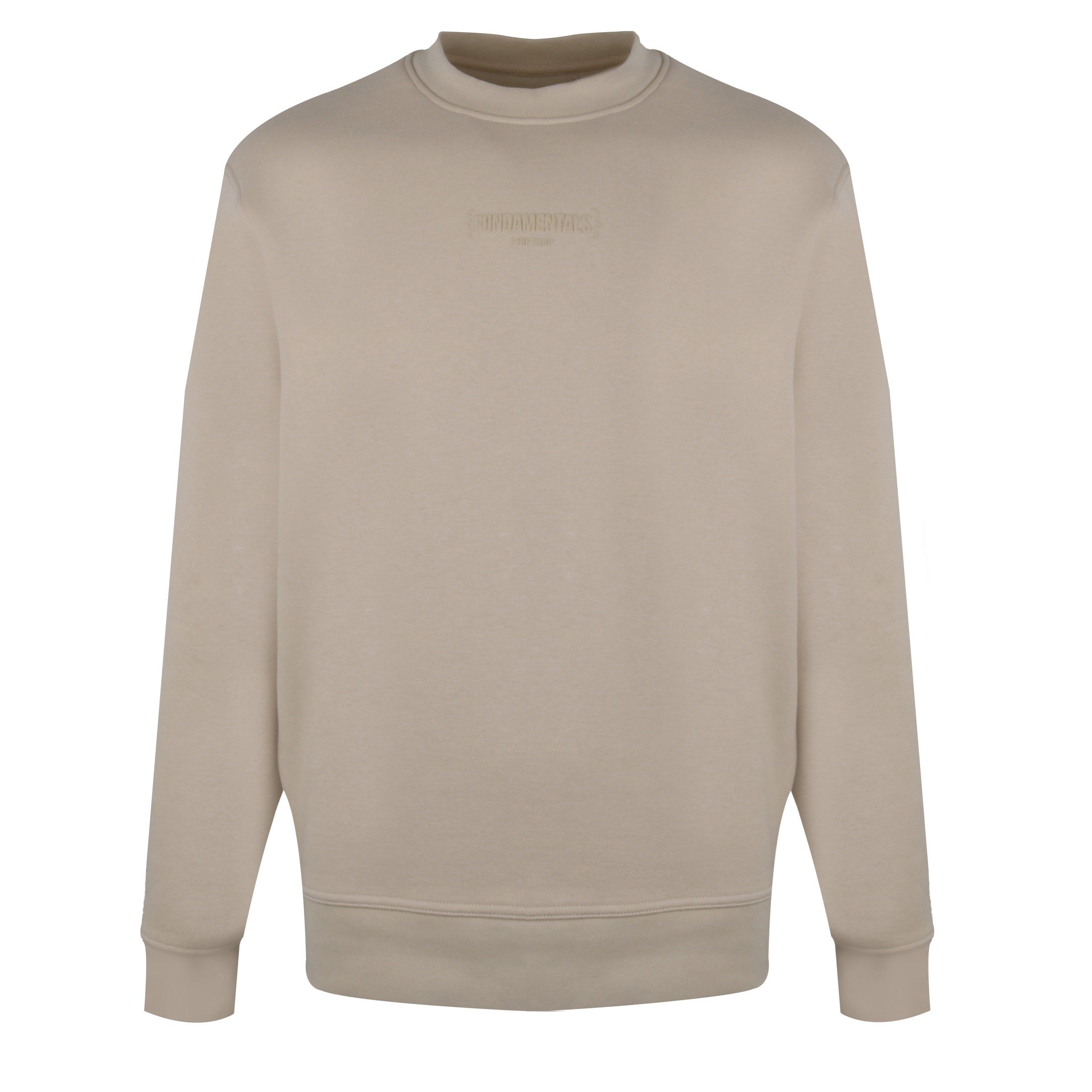 Ecru - Firetrap - Men's Puff Crew Sweatshirt - 1