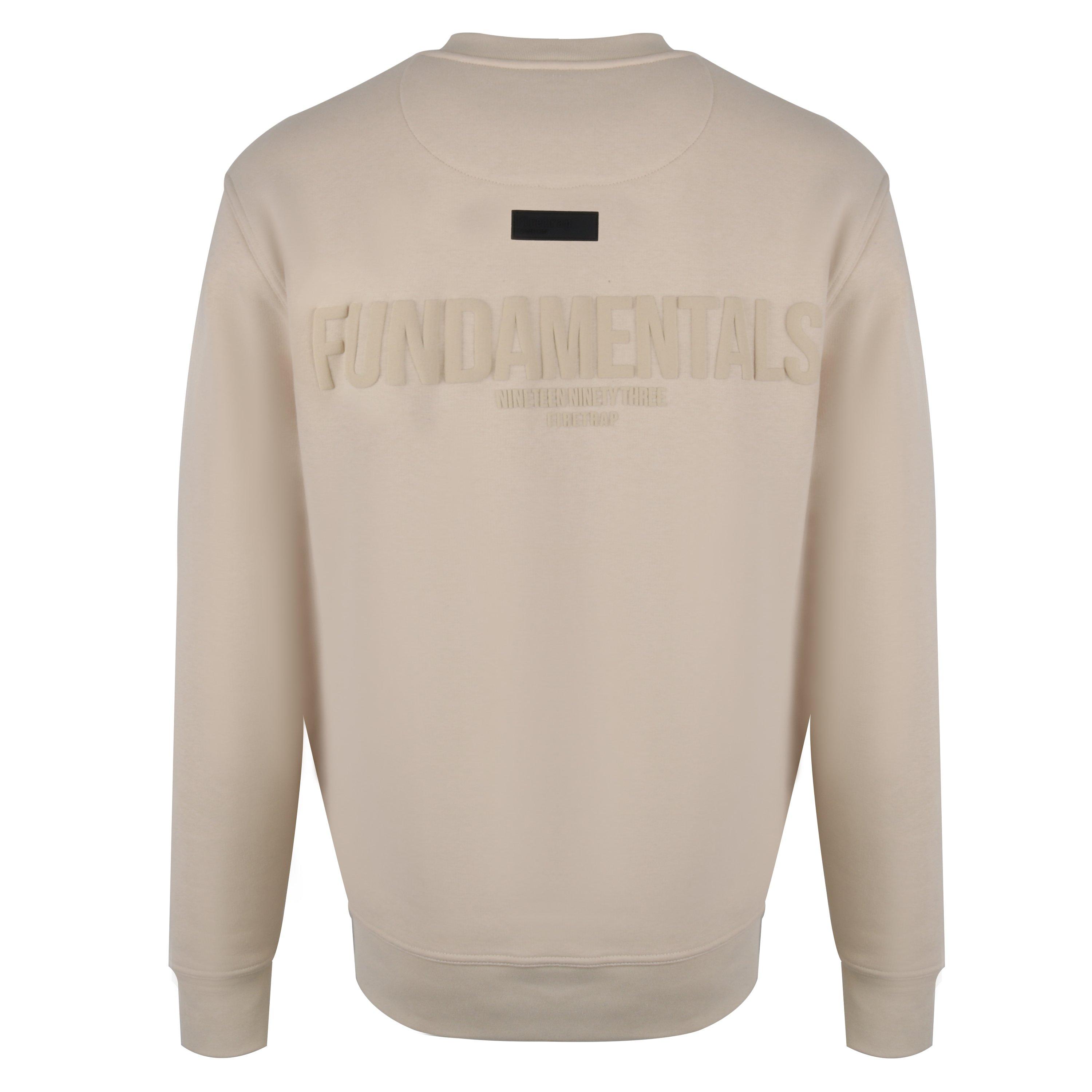 Ecru - Firetrap - Men's Puff Crew Sweatshirt - 2