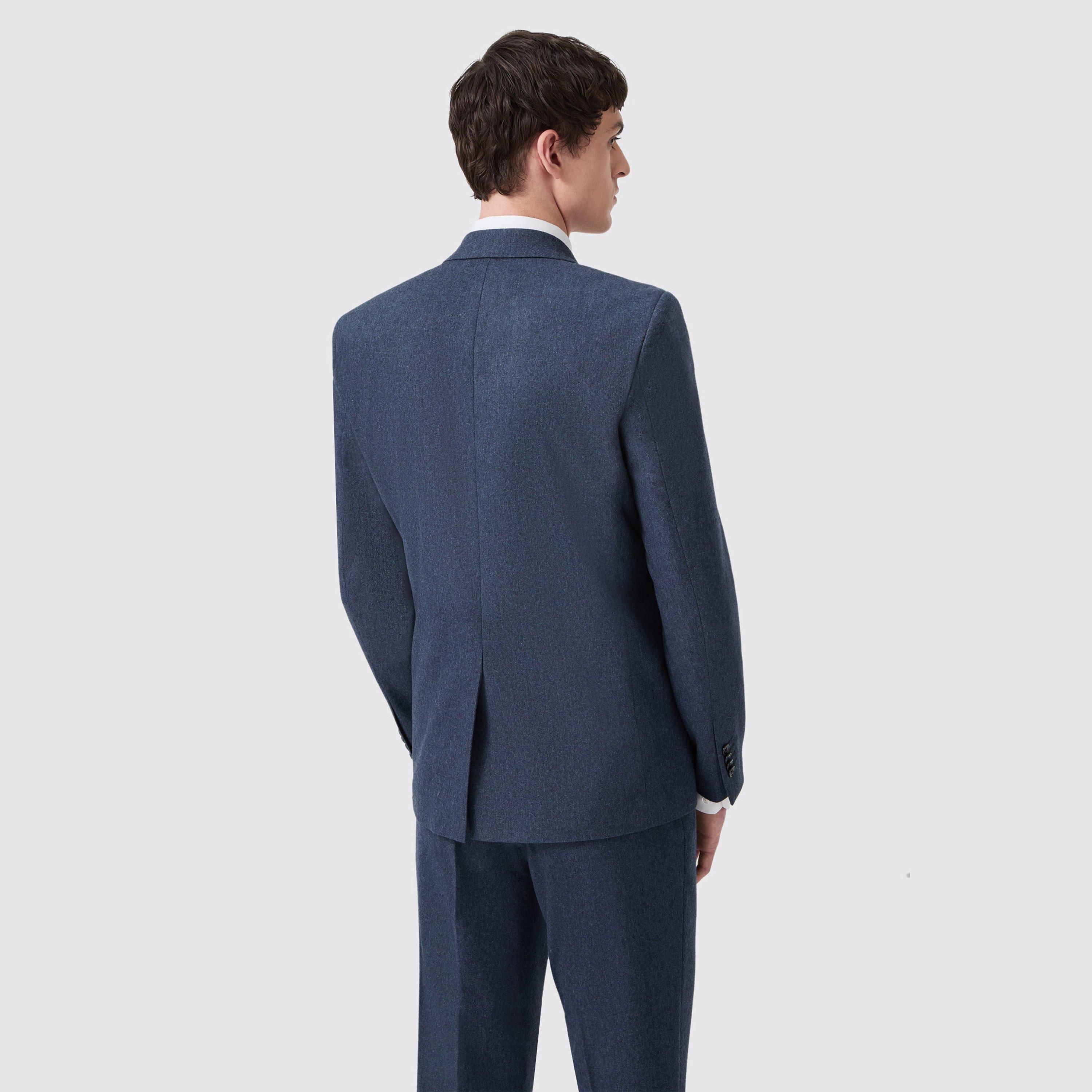 Navy Tweed - Without Prejudice - Archer Donegal Slim Fit Suit Jacket - 5