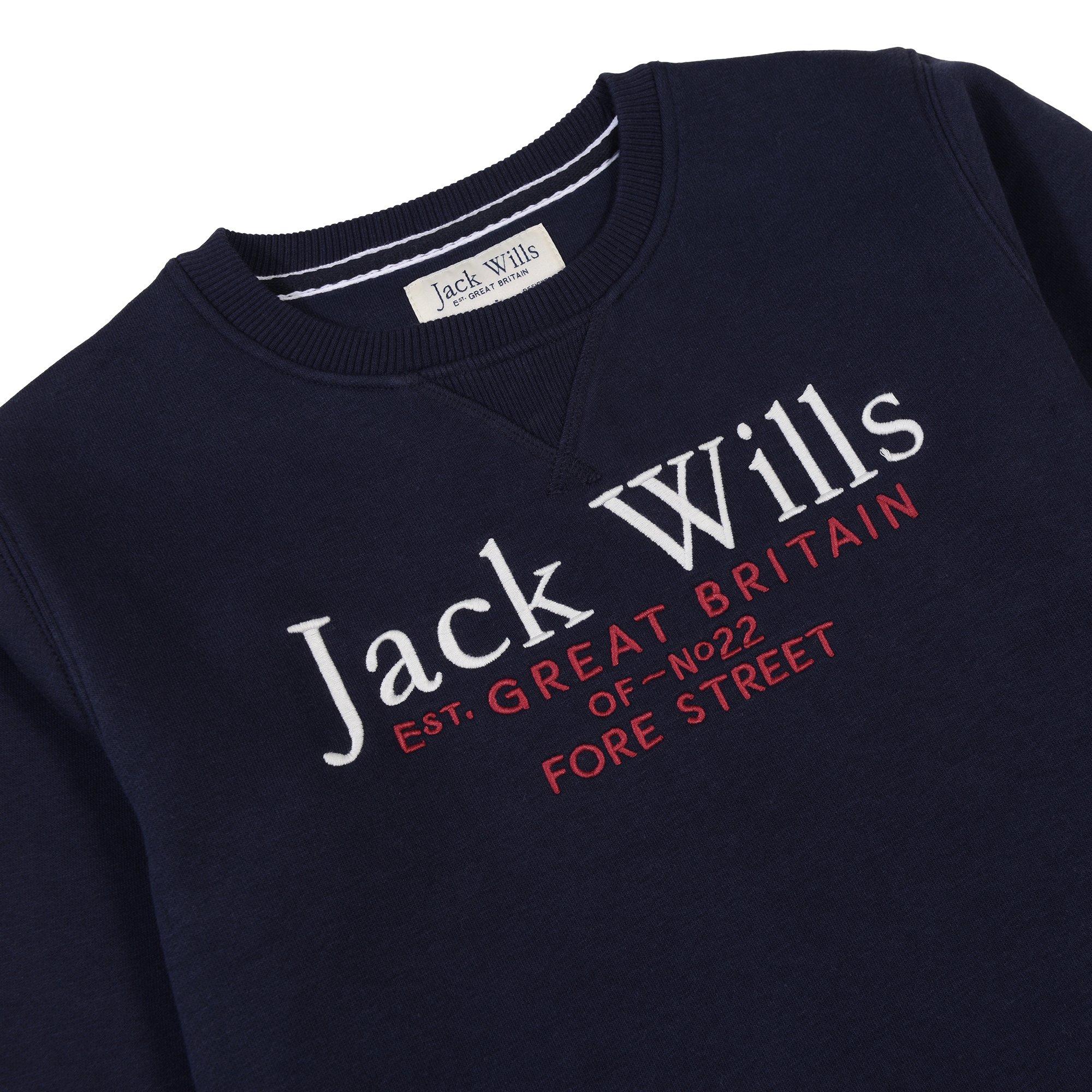 Navy - Jack Wills - Script Crew Neck Sweatshirt Juniors - 3