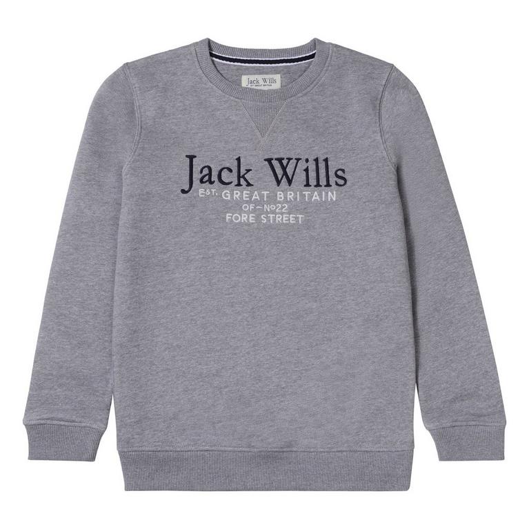 Gris chiné - Jack Wills - Flame Logo T-Shirt - 1