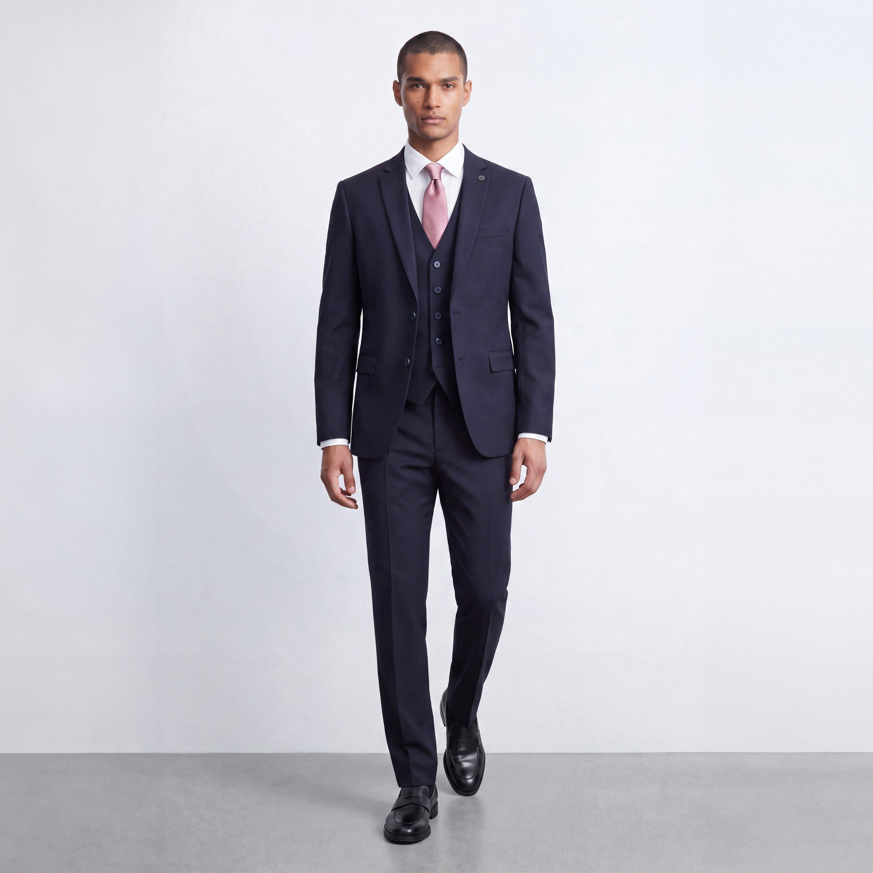 Navy - Twisted Tailor - Orwell Slim Fit Suit Jacket - 5