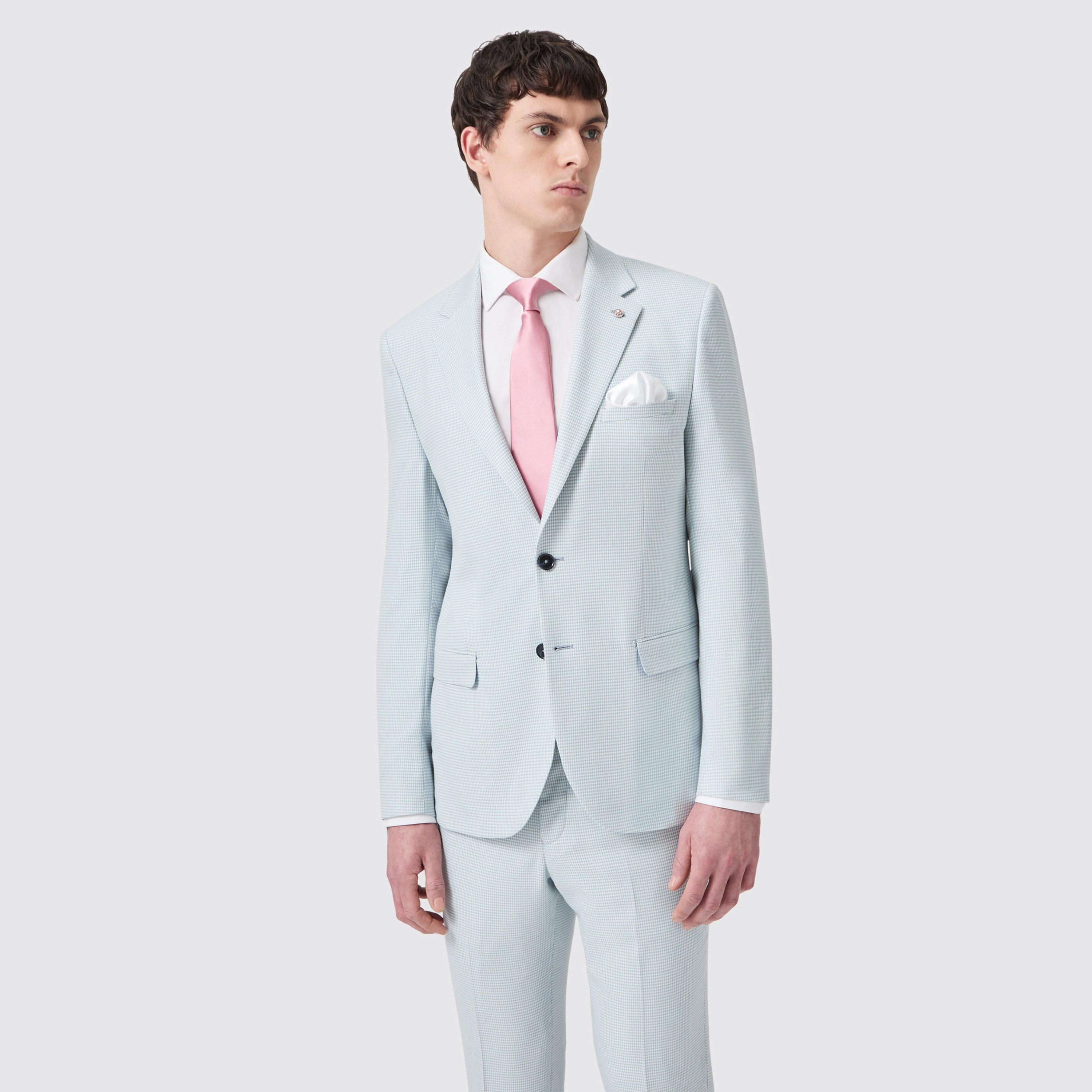 Blue PTooth - Twisted Tailor - Lansdown Slim Fit Puppytooth Jacket - 1