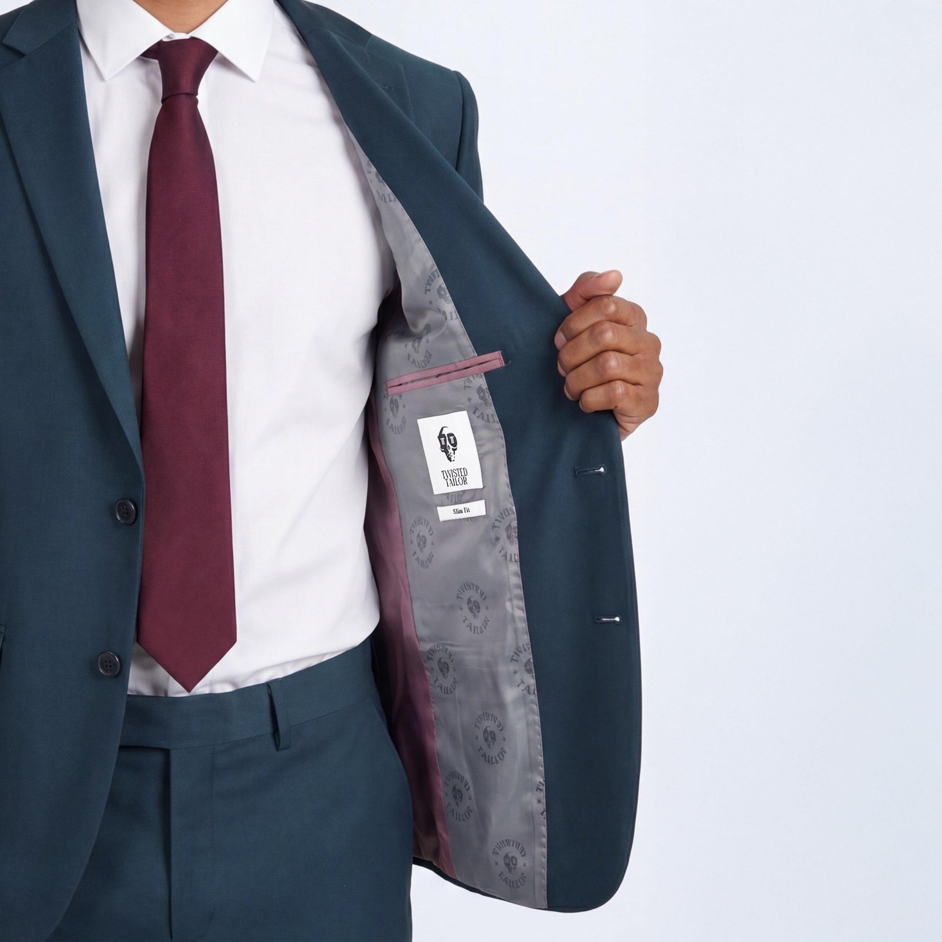 Bottle Green - Twisted Tailor - Winslow Slim Fit Suit Jacket - 4