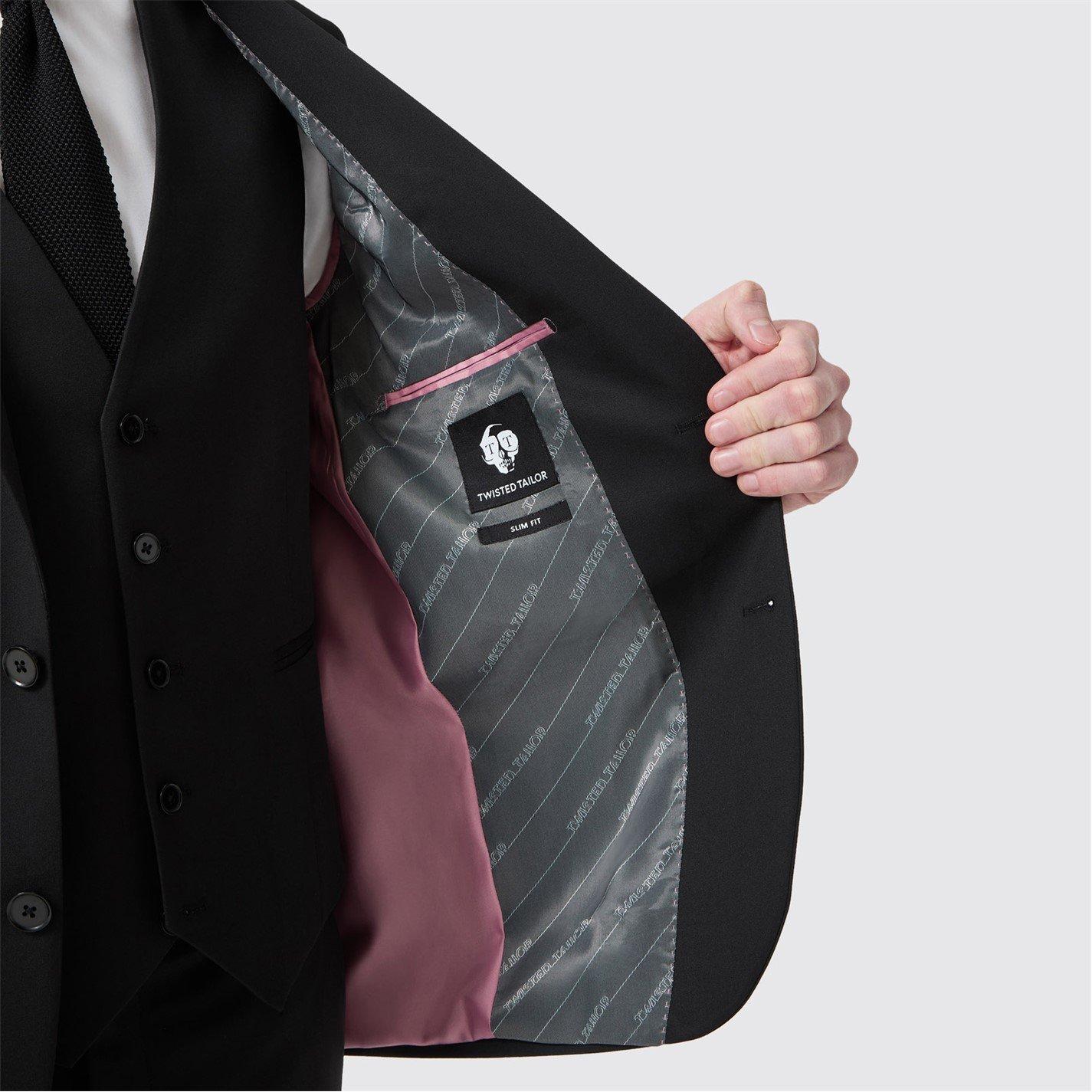 Black - Twisted Tailor - Ellroy Slim Fit Jacket - 3