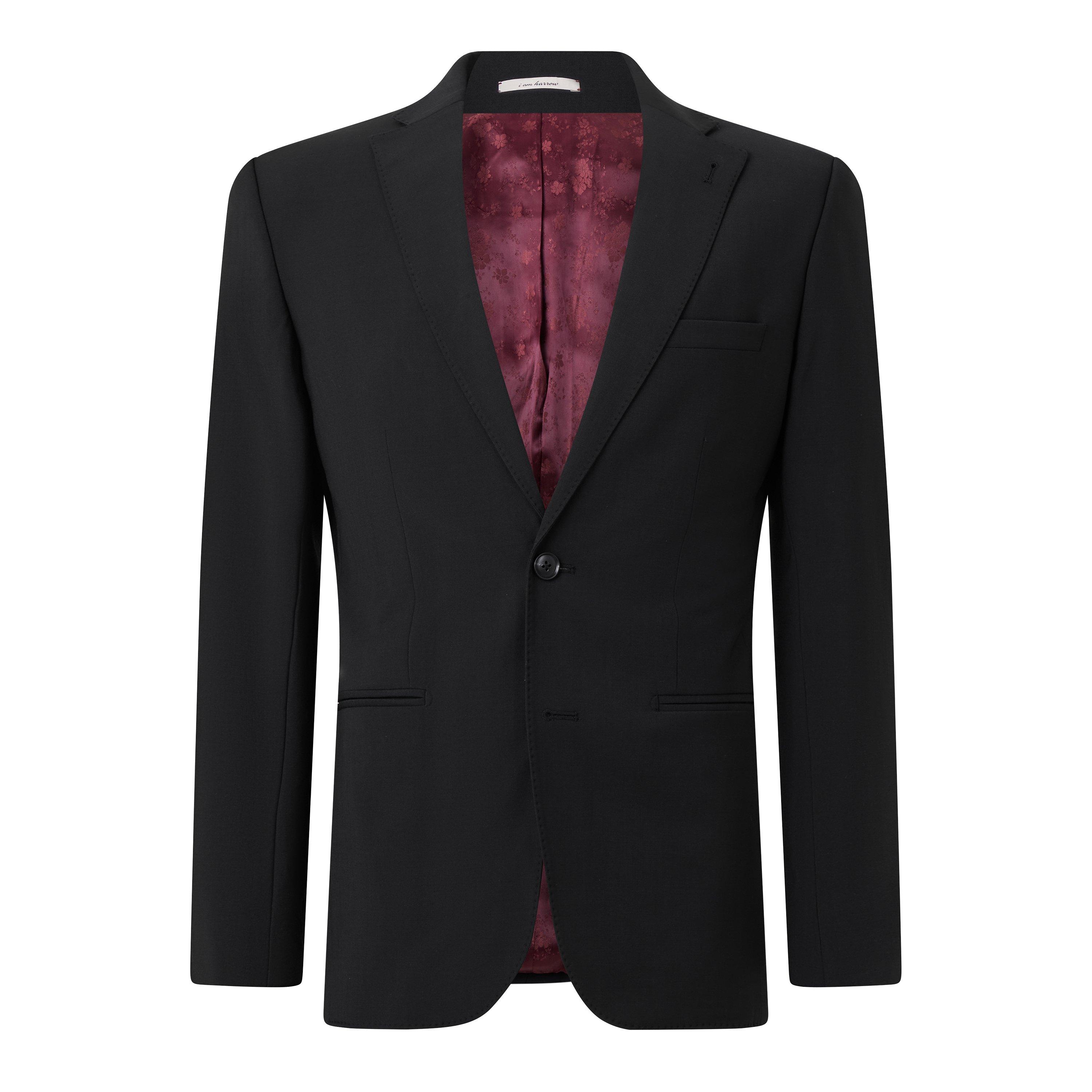 Without Prejudice Men's Willesden Slim Fit Performance Suit Jacket - Black - 46 (56)