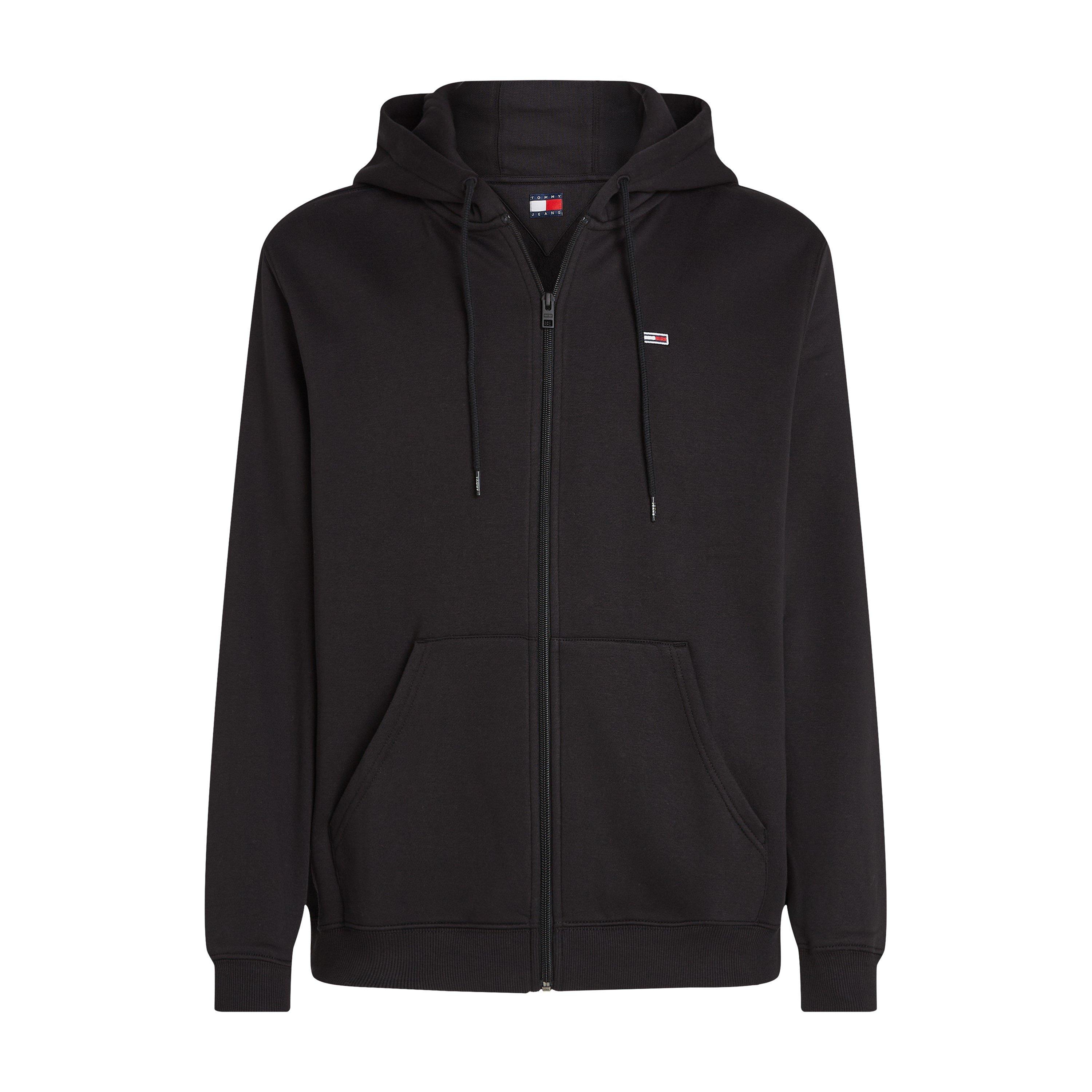 Tommy Jeans Men's Flag Basic Zip Hoodie - Black - XL