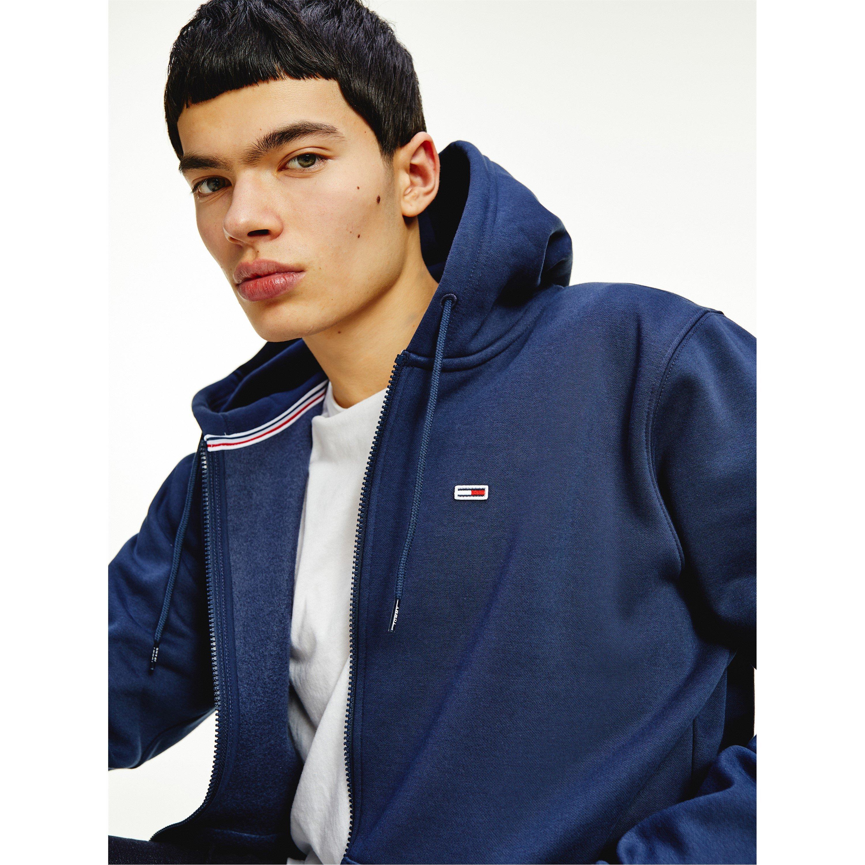 Marineblå - Tommy Jeans - Basic Zip Hoodie - 5