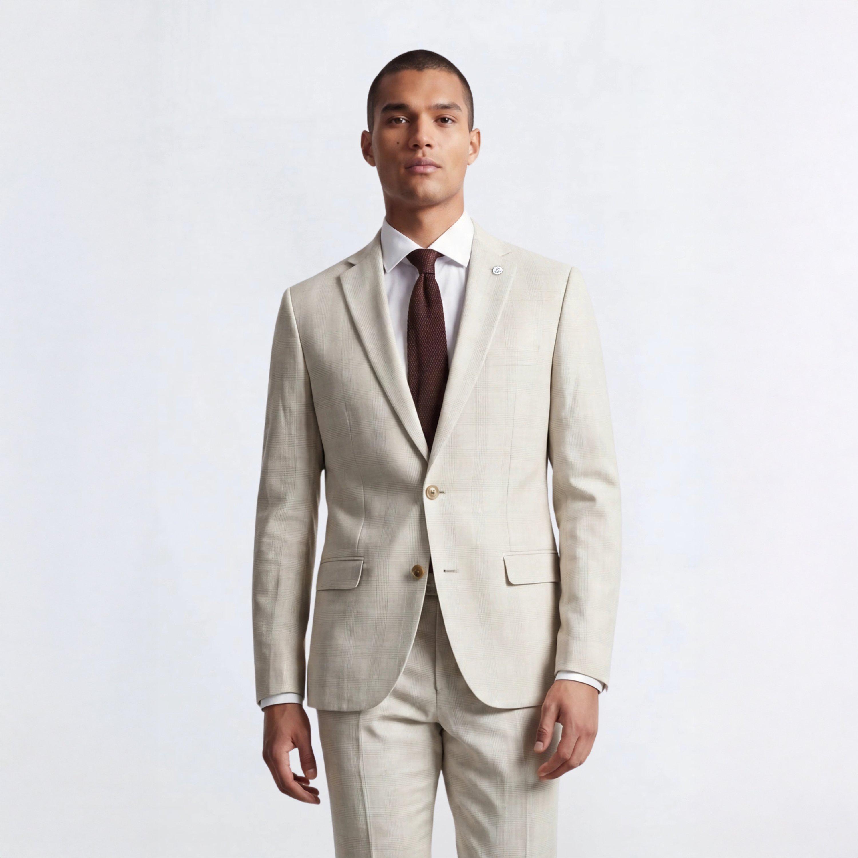 Grey - Twisted Tailor - Beckford Slim Fit Check Suit Jacket - 2