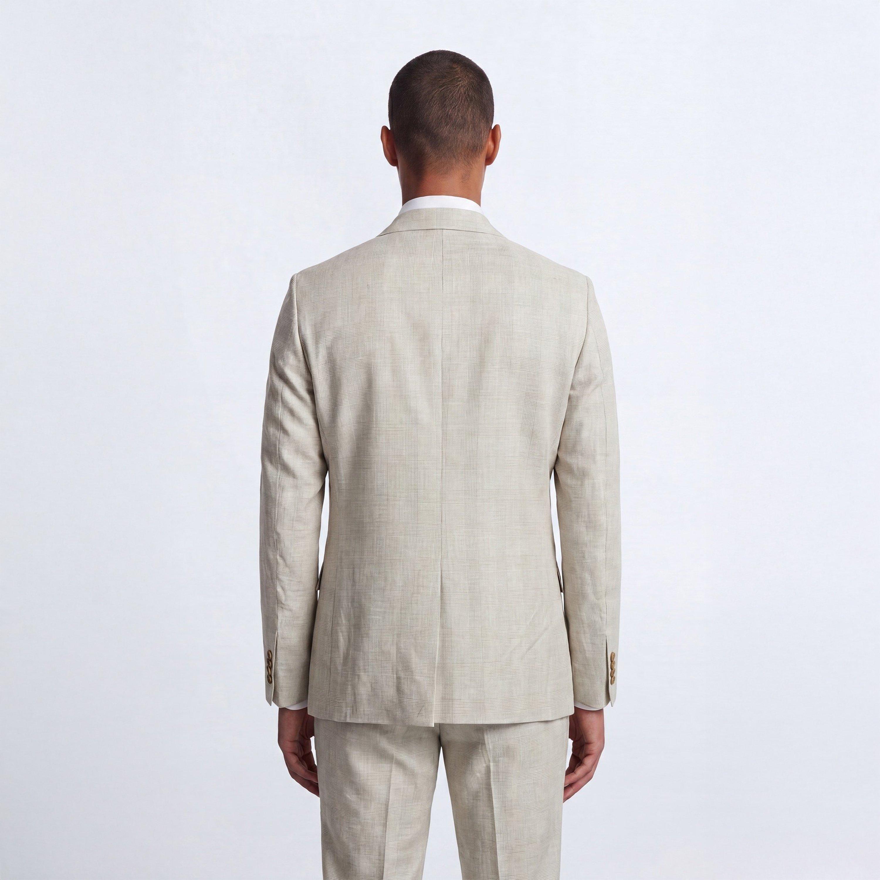 Grey - Twisted Tailor - Beckford Slim Fit Check Suit Jacket - 3